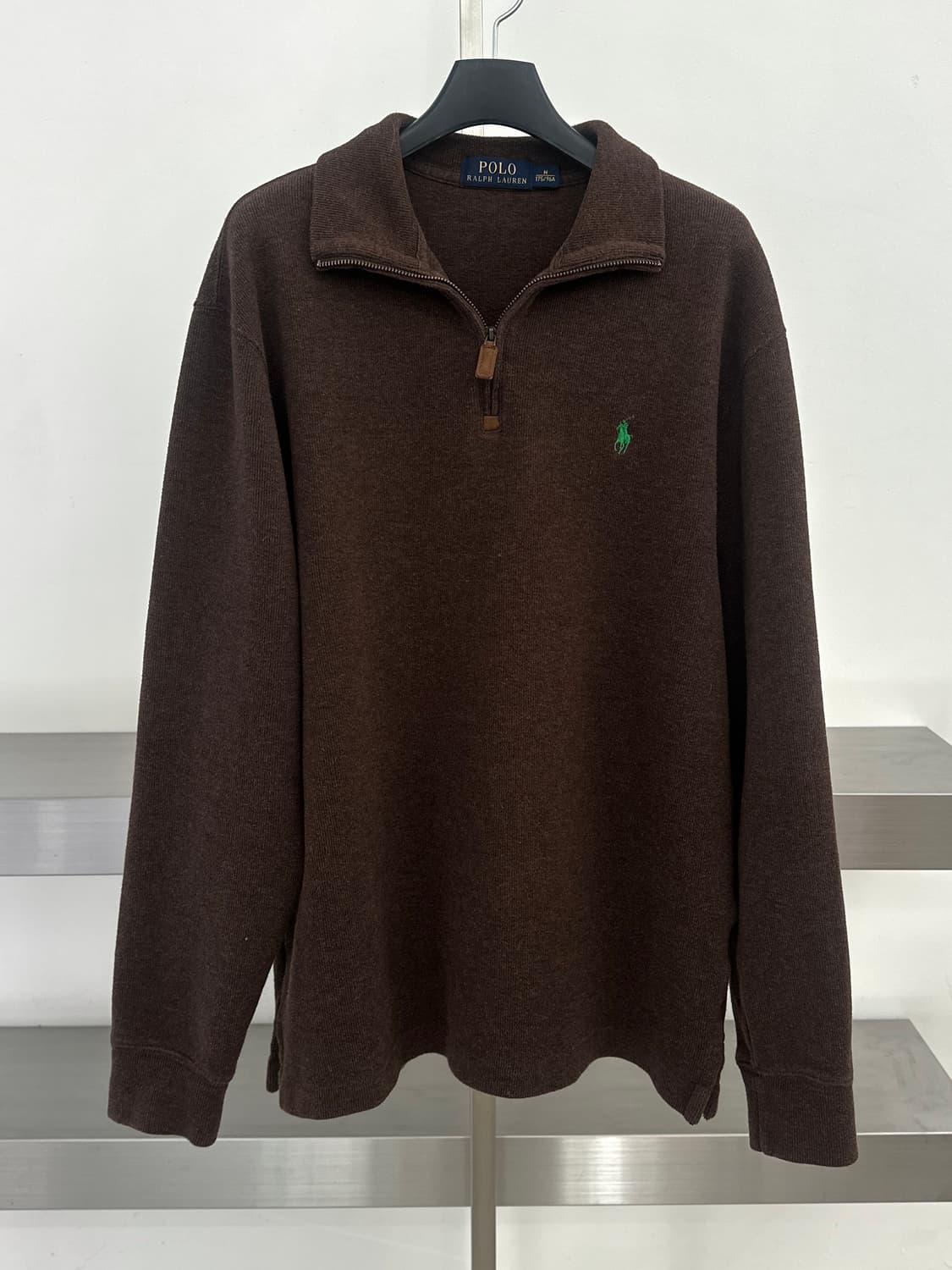폴로 랄프로렌 브라운 코튼 하프집업 상품이미지4
