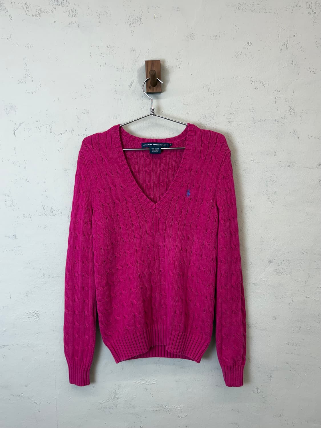 폴로랄프로렌 빈티지 케이블 니트 핑크 상품이미지1