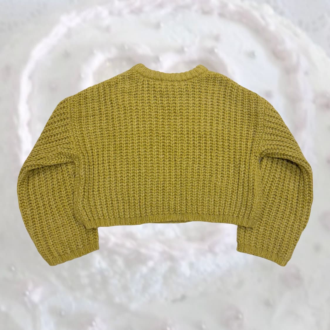 NICE CLAUP 나이스클랍 올리브 빅 케이블 크롭 니트 상품이미지6
