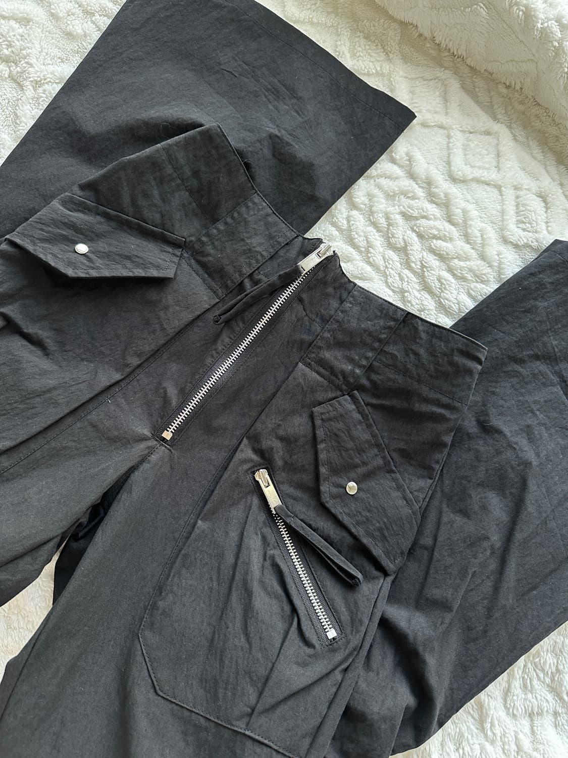 나체(nache) 지퍼 디테일 부츠컷 팬츠(0 size) 상품이미지1