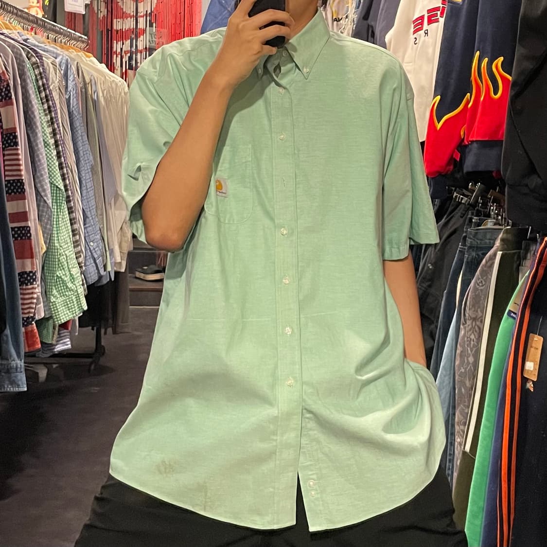 [IM] carhartt 칼하트 민트  반팔셔츠 상품이미지4