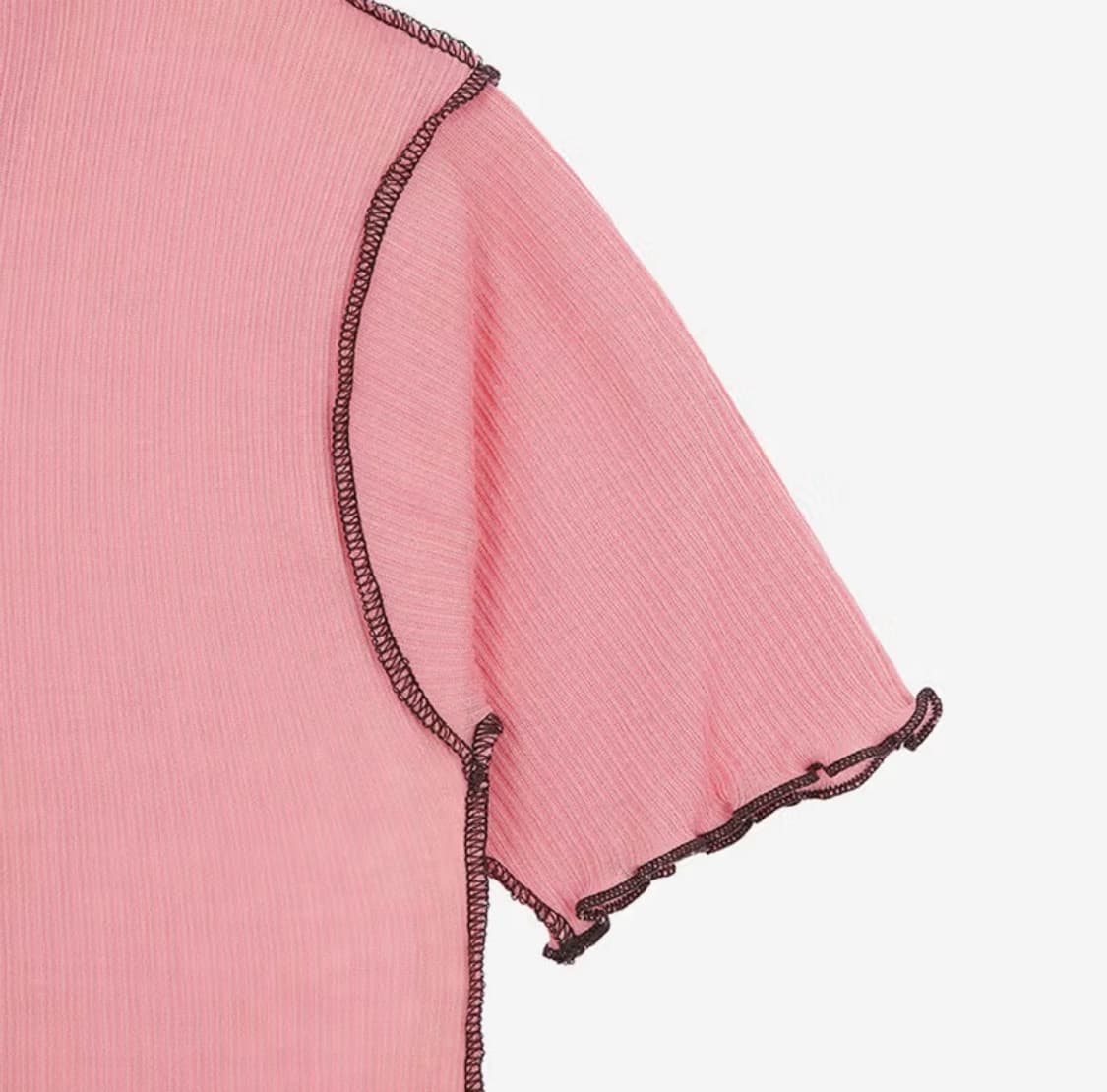 (새상품)  Baserange Vein 반팔 티셔츠 핑크 상품이미지3