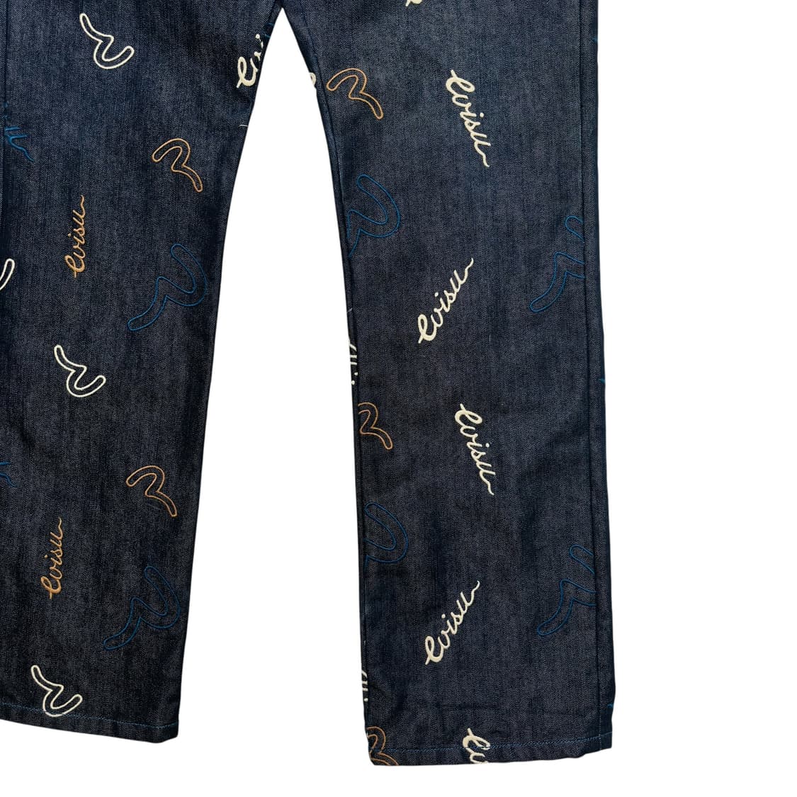 에비수 멀티 자수 패턴 데님 팬츠 34 inch 상품이미지3