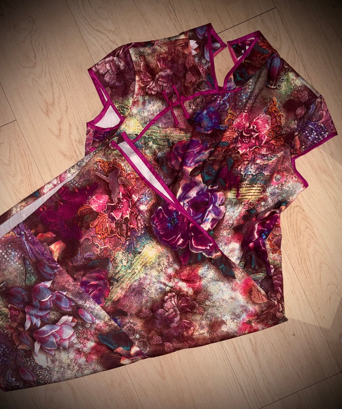 빈티지 레전드 핑크 동양풍 치파오 상품이미지1