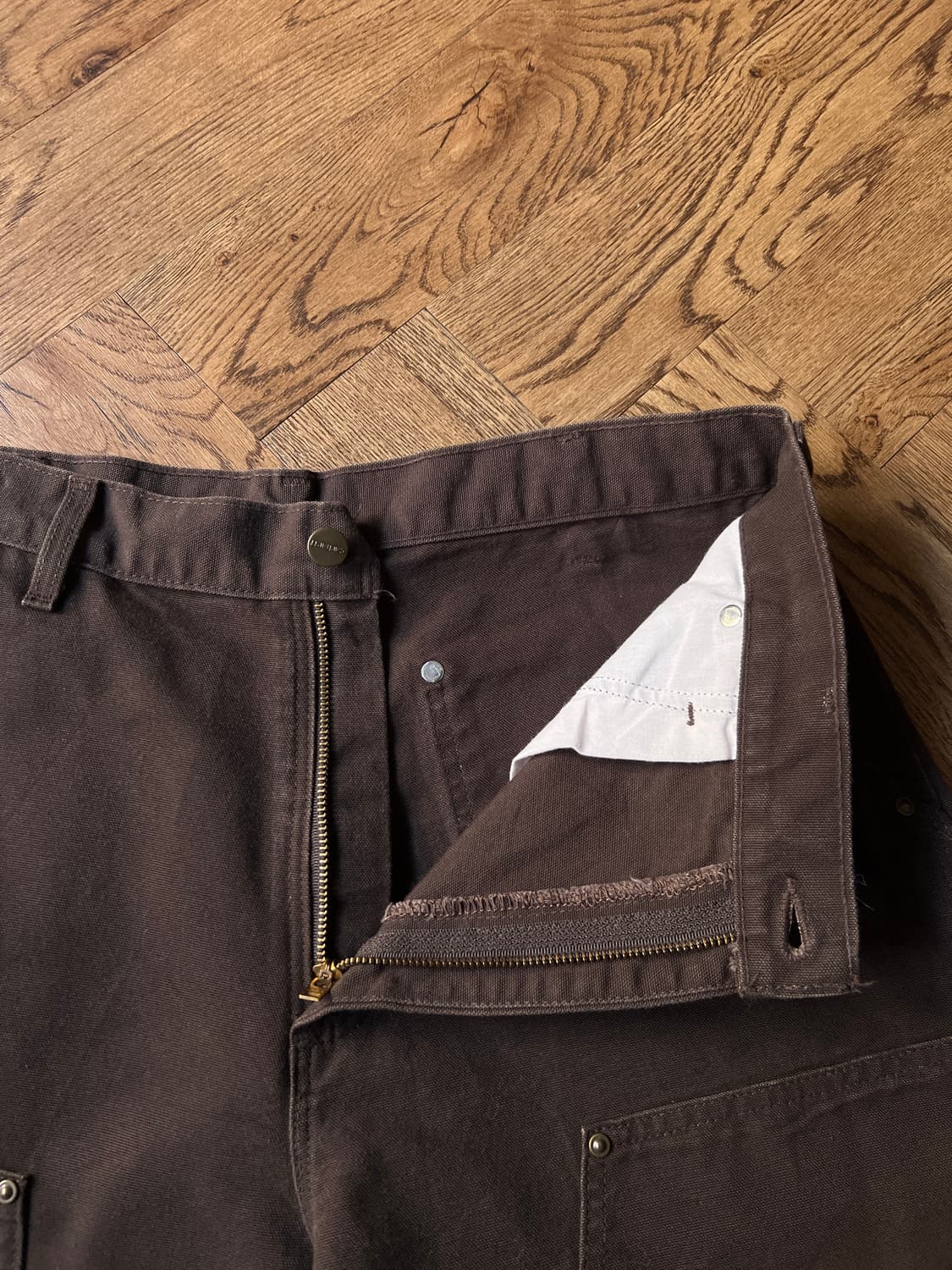 [34]칼하트 USA 다크브라운 더블니 워크팬츠 상품이미지3