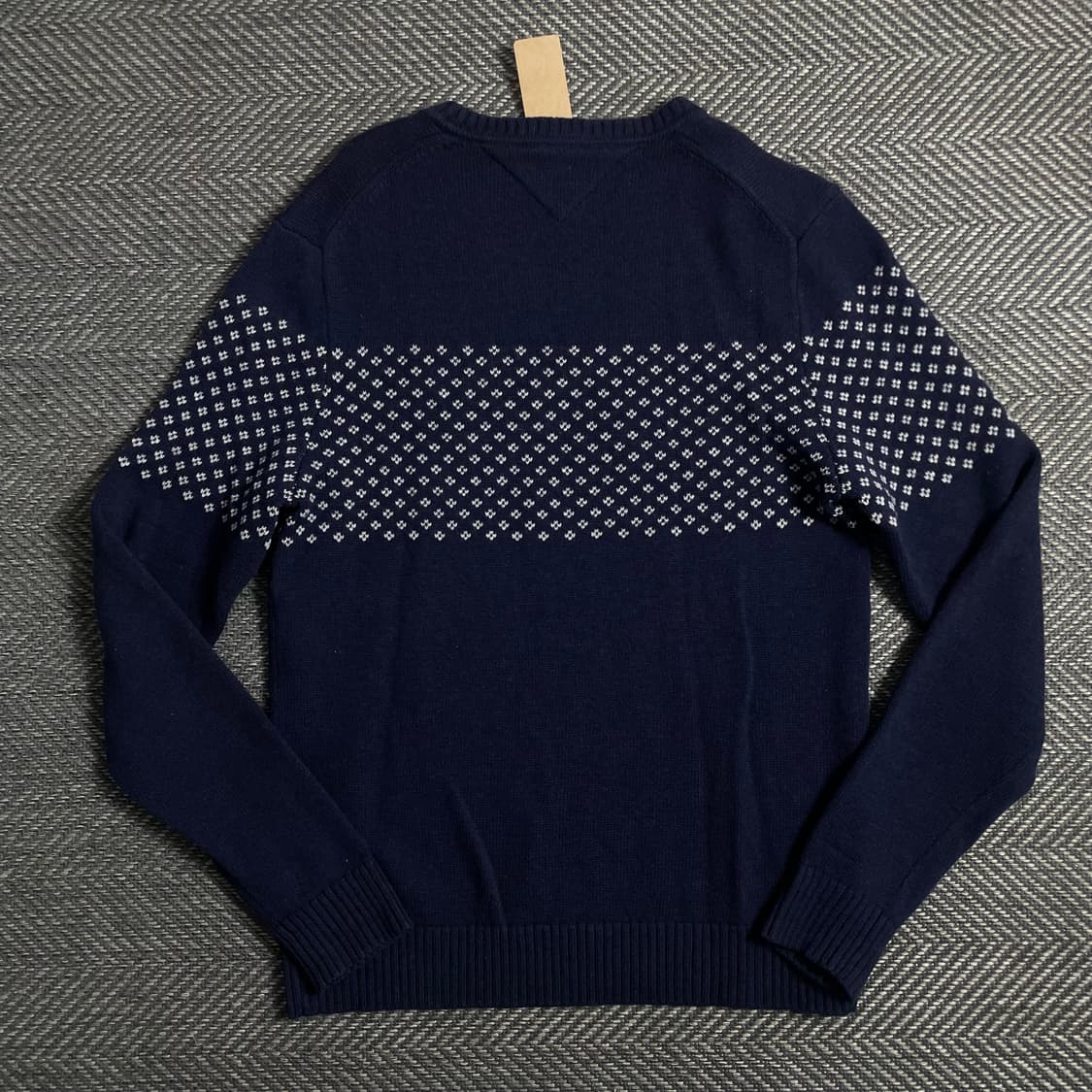 타미힐피거 패턴 라운드넥 니트 네이비o 5022 상품이미지4