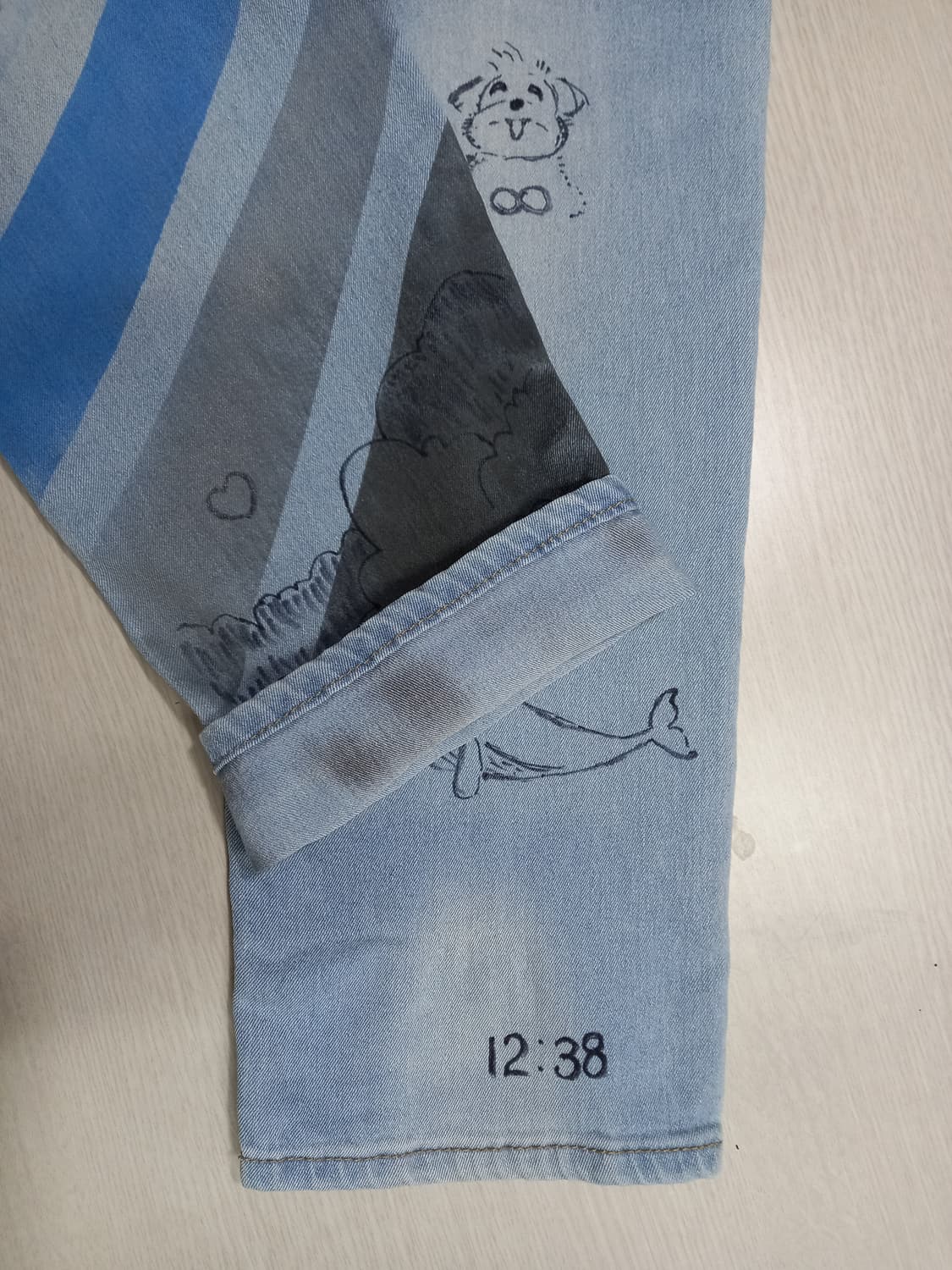 34 DIVA JEANS 스판 슬림일자 연청 커스텀 34-559 상품이미지5