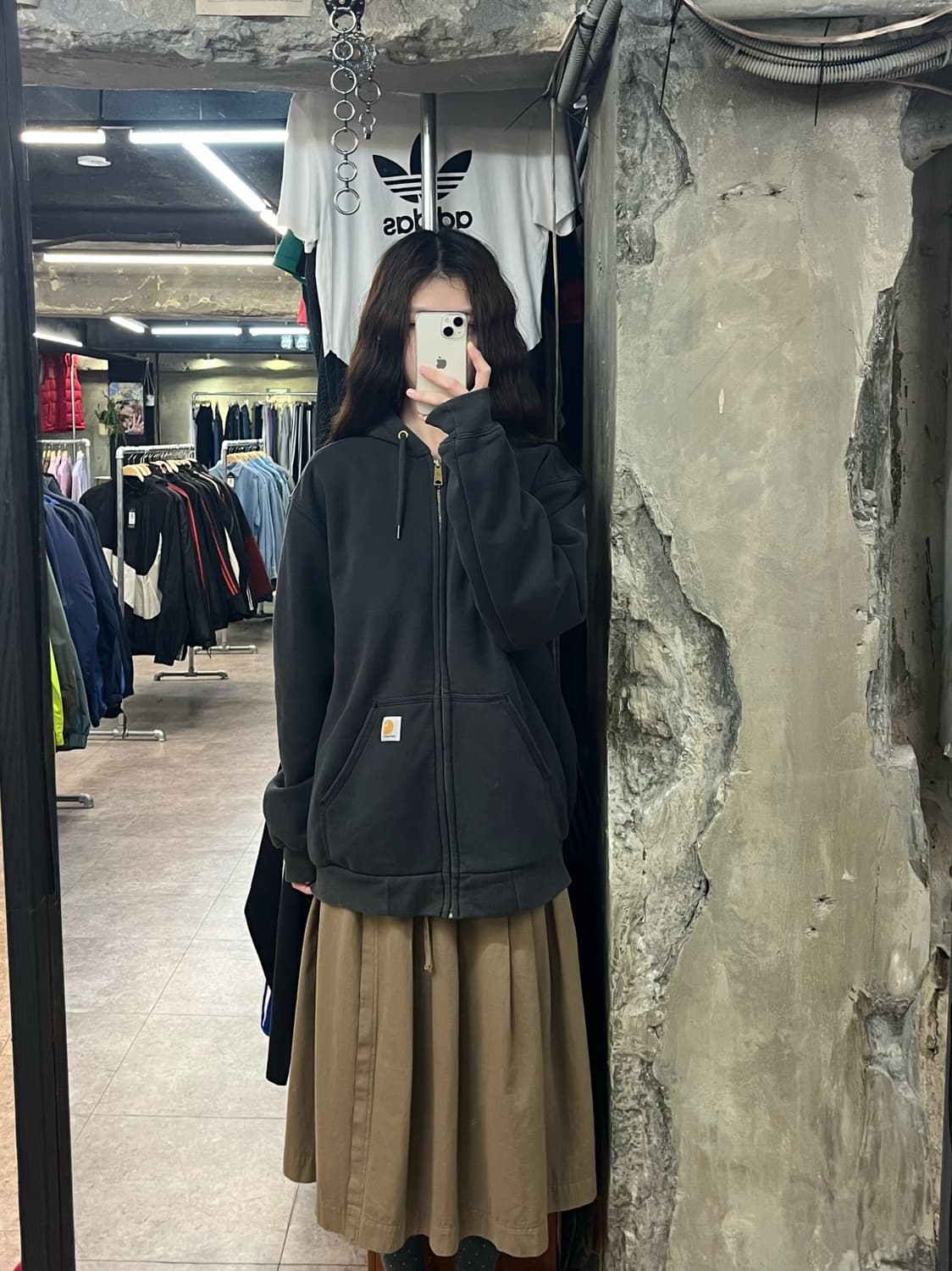 칼하트 후드집업 블랙 S #csz2461 상품이미지2