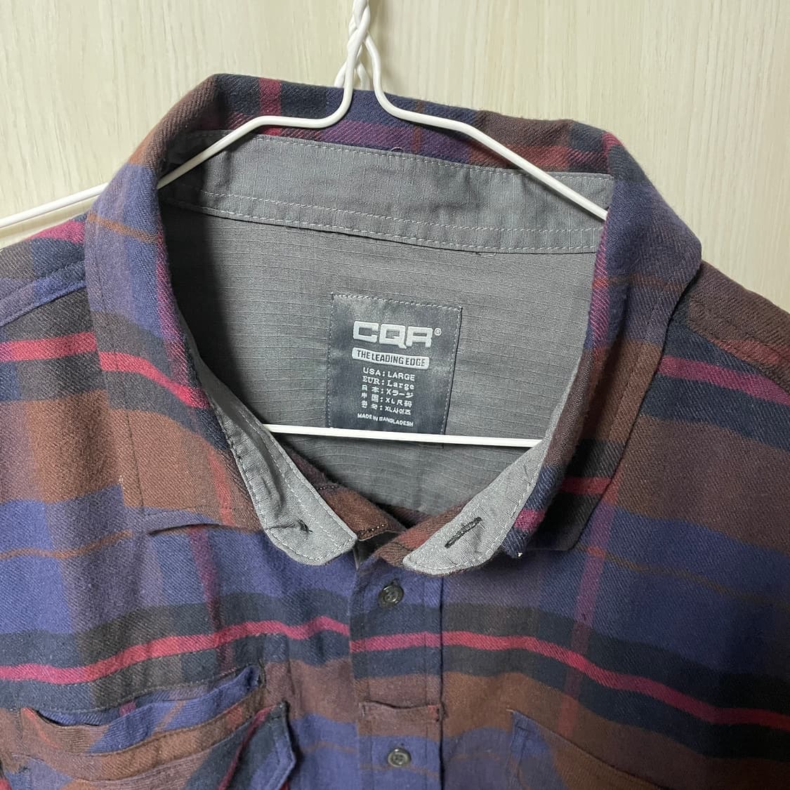 CQR 아웃도어 플란넬 보온 체크셔츠 상품이미지6