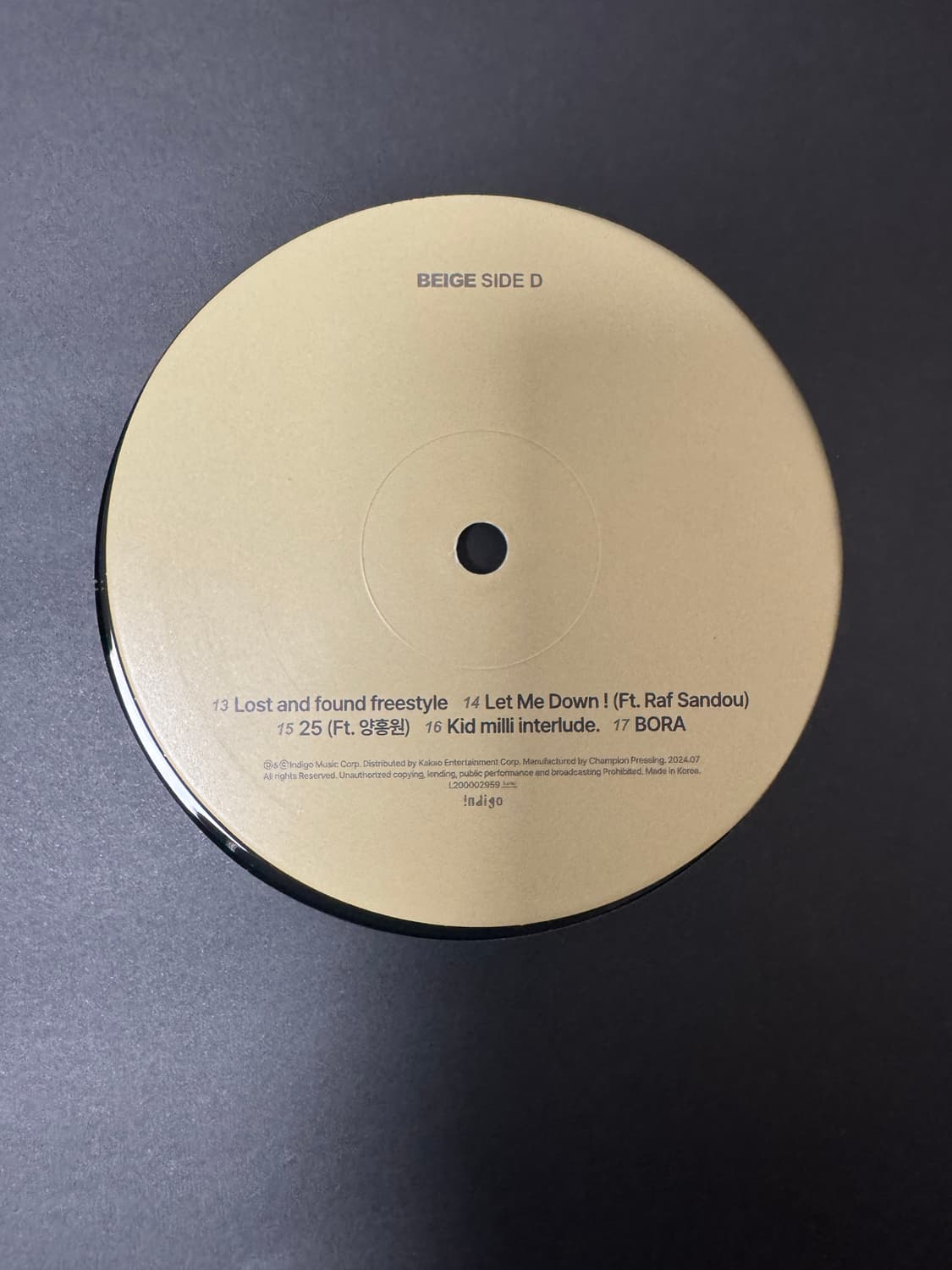 Kid Milli 키드밀리 BEIGE 친필 싸인반 상품이미지4