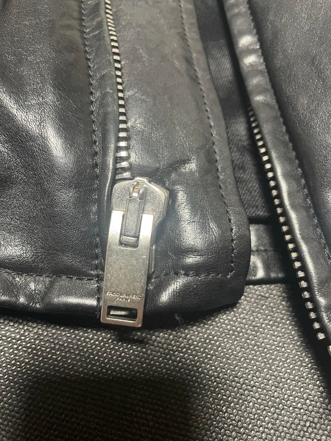 생로랑 레더 레이싱 자켓 상품이미지9