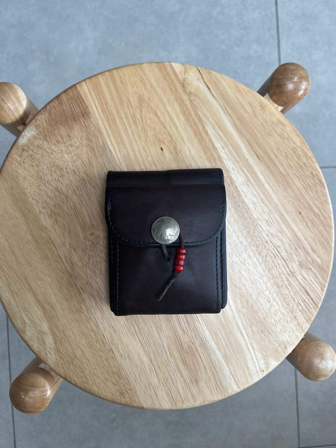 고로스 새들레더 반지갑 다크브라운 상품이미지1