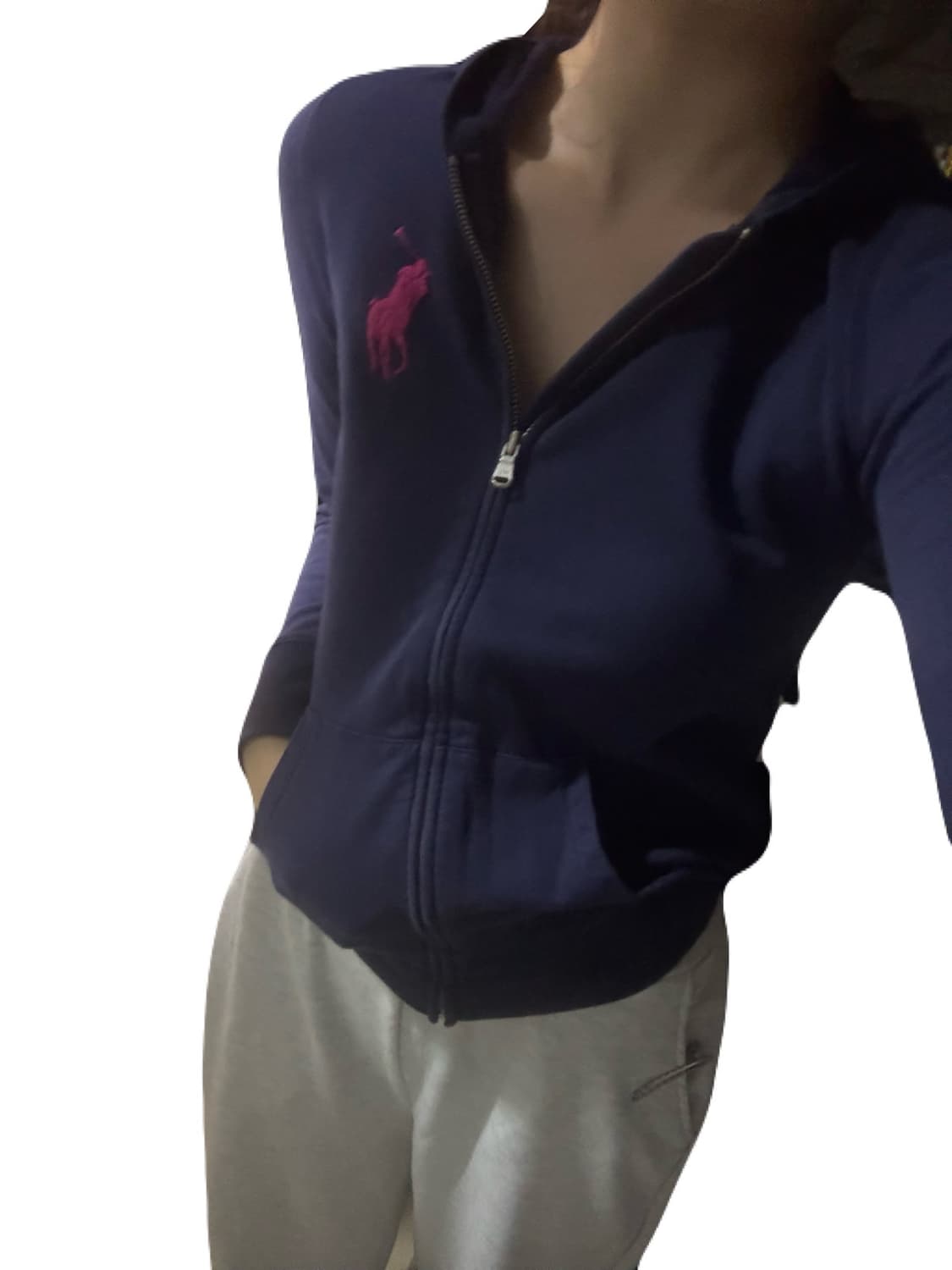 폴로 랄프로렌 핑크 빅포니 딱붙핏 후드집업-착샷 잇어요! 상품이미지3