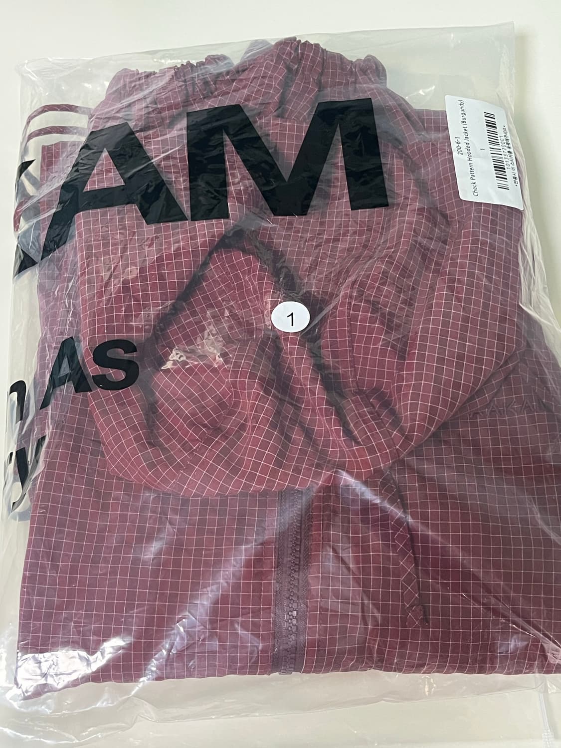 아캄 체크후드자켓 바람막이 상품이미지2