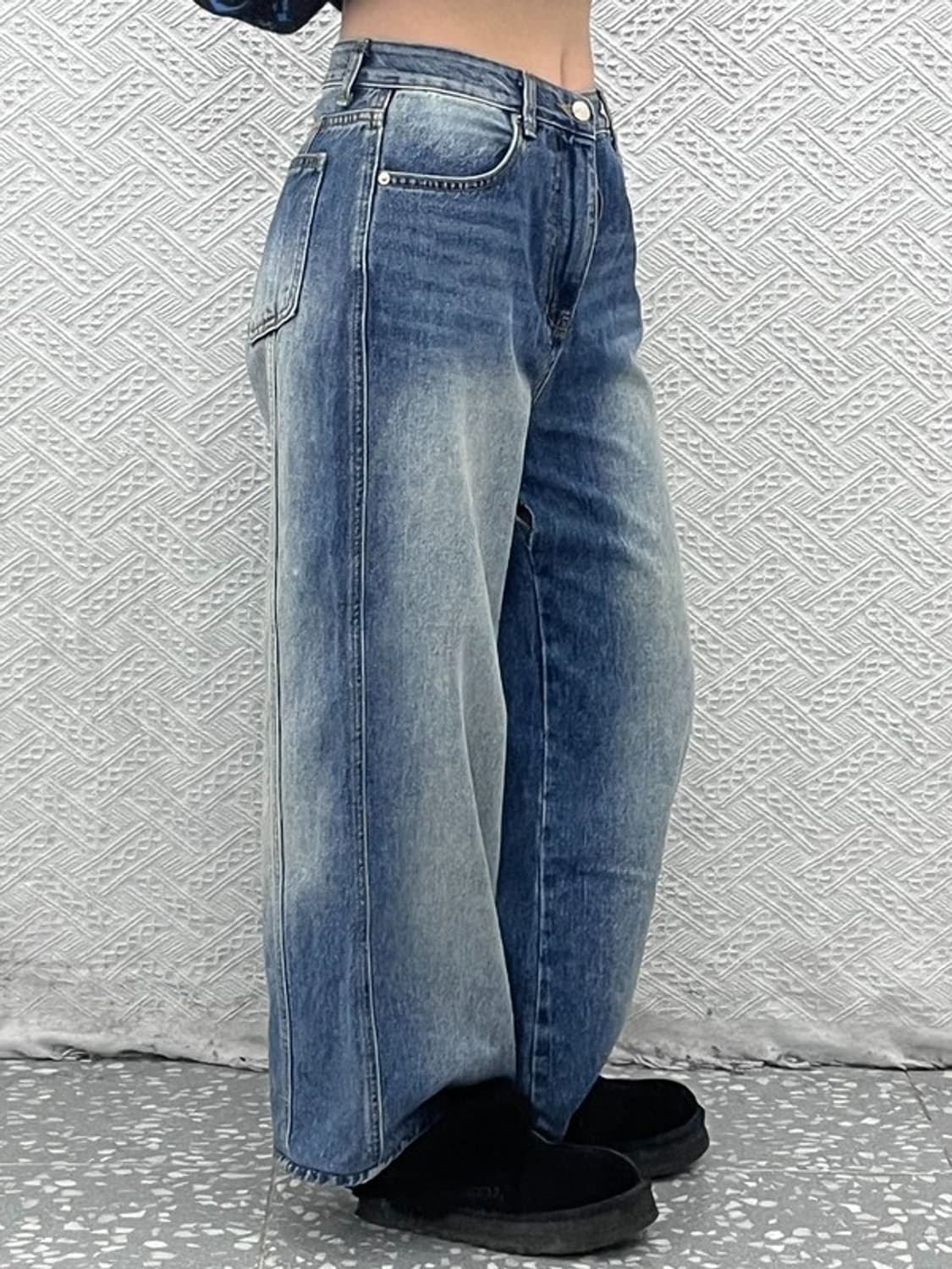 ACME 빈티지 와이드 워싱 데님팬츠 S C07754 상품이미지1