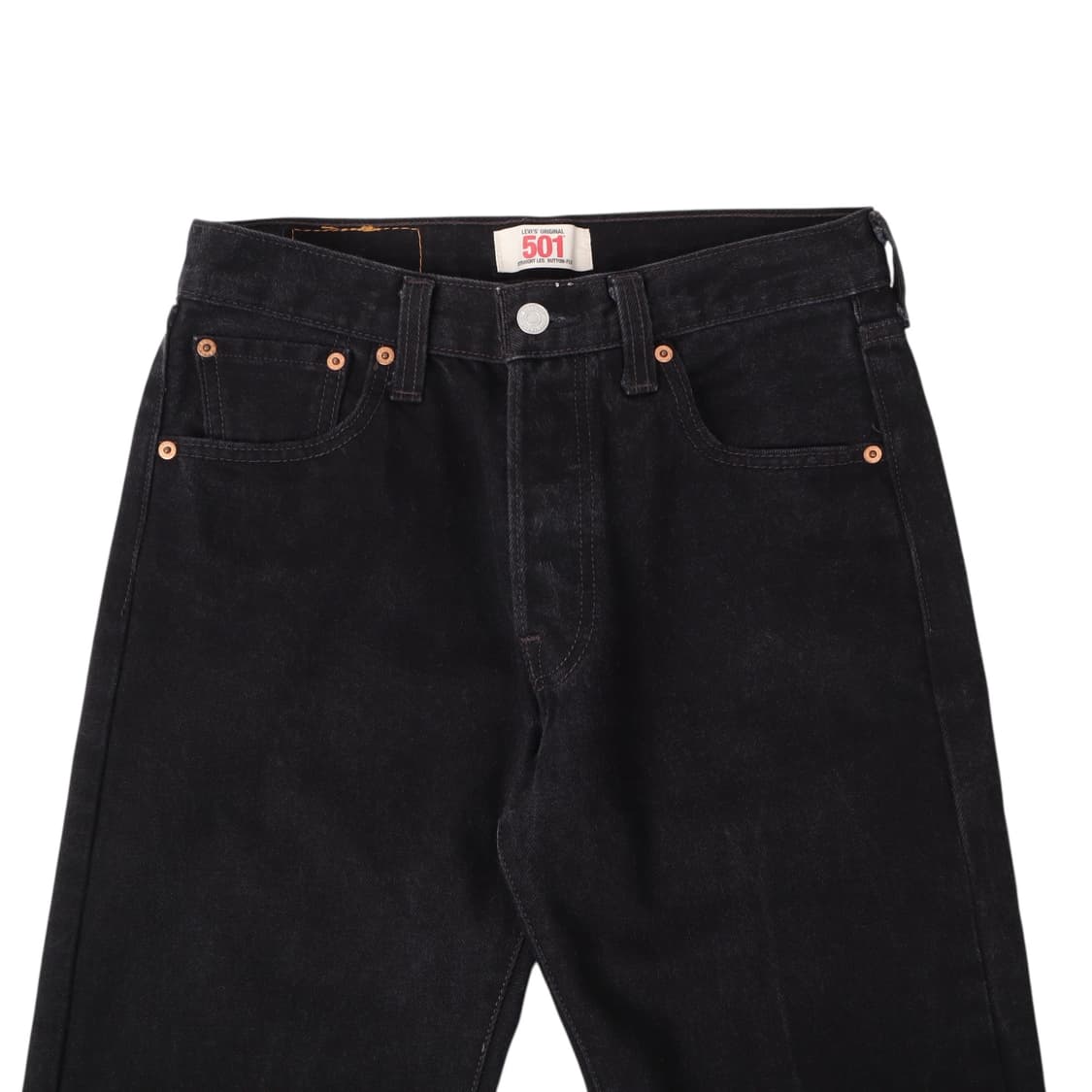 리바이스 501 블랙 스트레이트 레그 버튼플라이 데님팬츠 상품이미지2