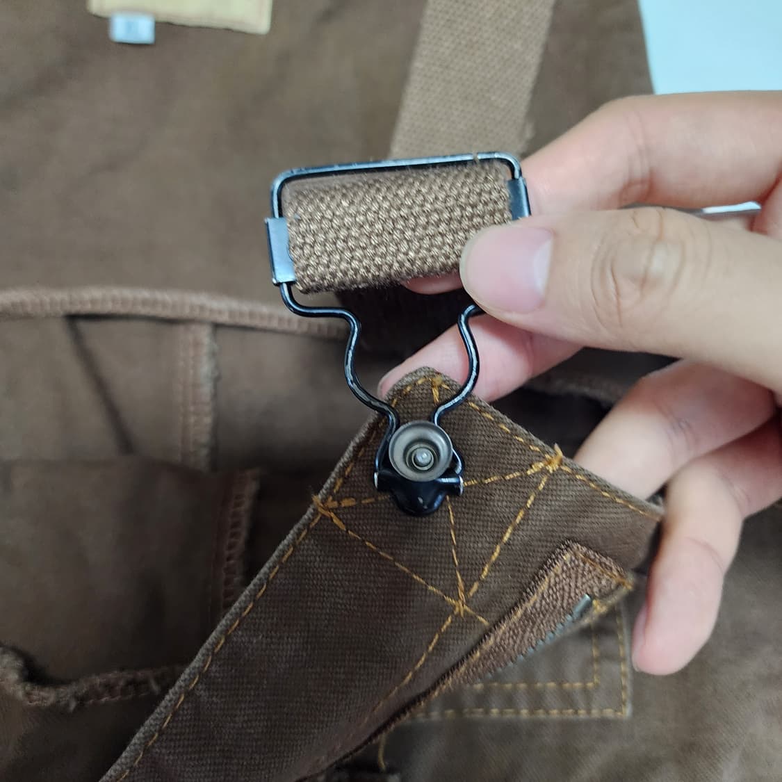 FUZAO 럼버 오버롤 스티치 워크웨어 멜빵팬츠 상품이미지9