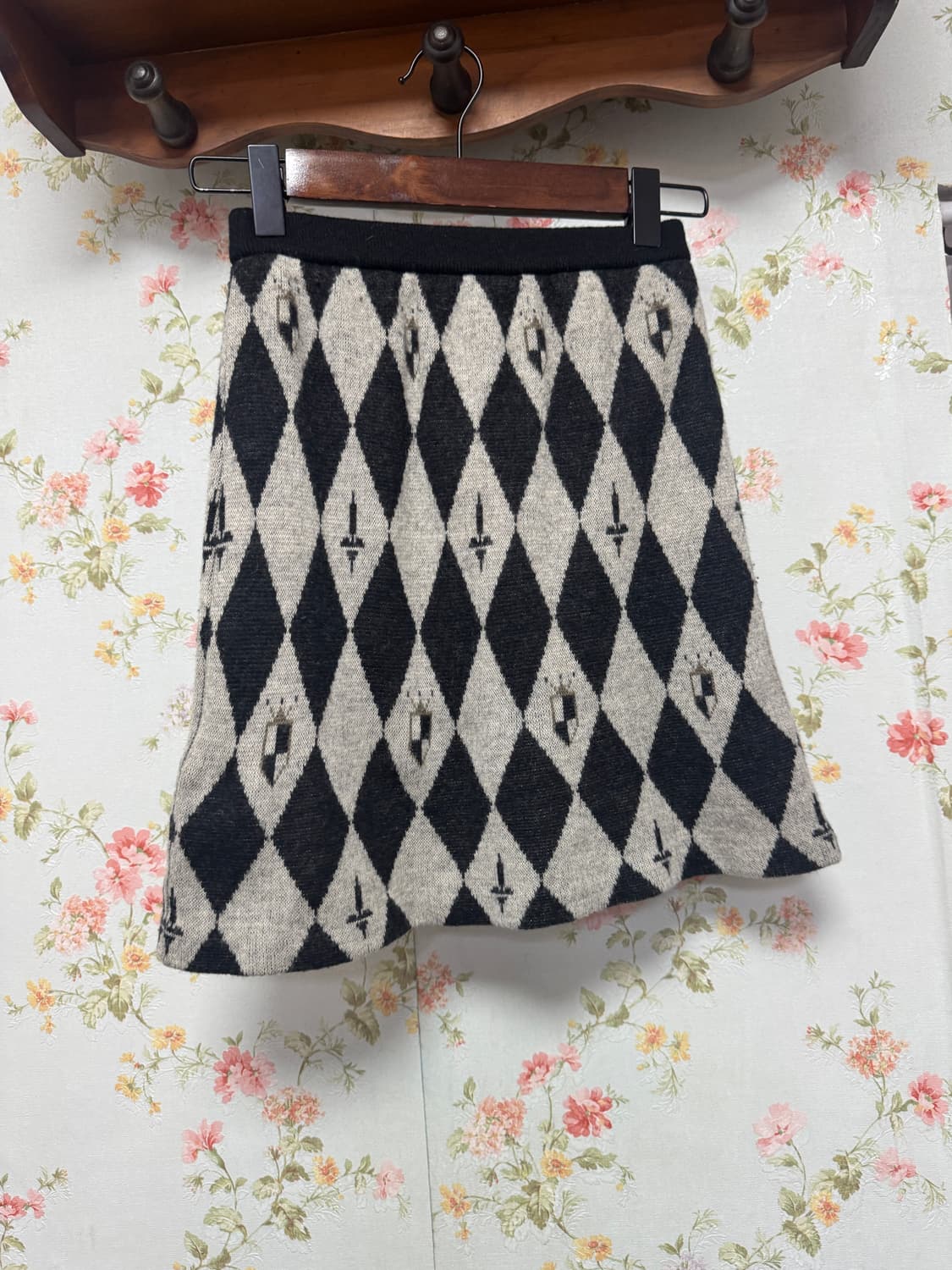 아가일 니트 스커트 상품이미지2