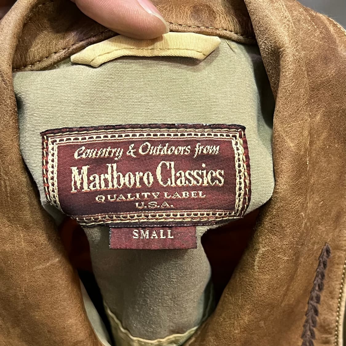  말보로 클래식 레더 카라 트러커 자켓 y14962 상품이미지7