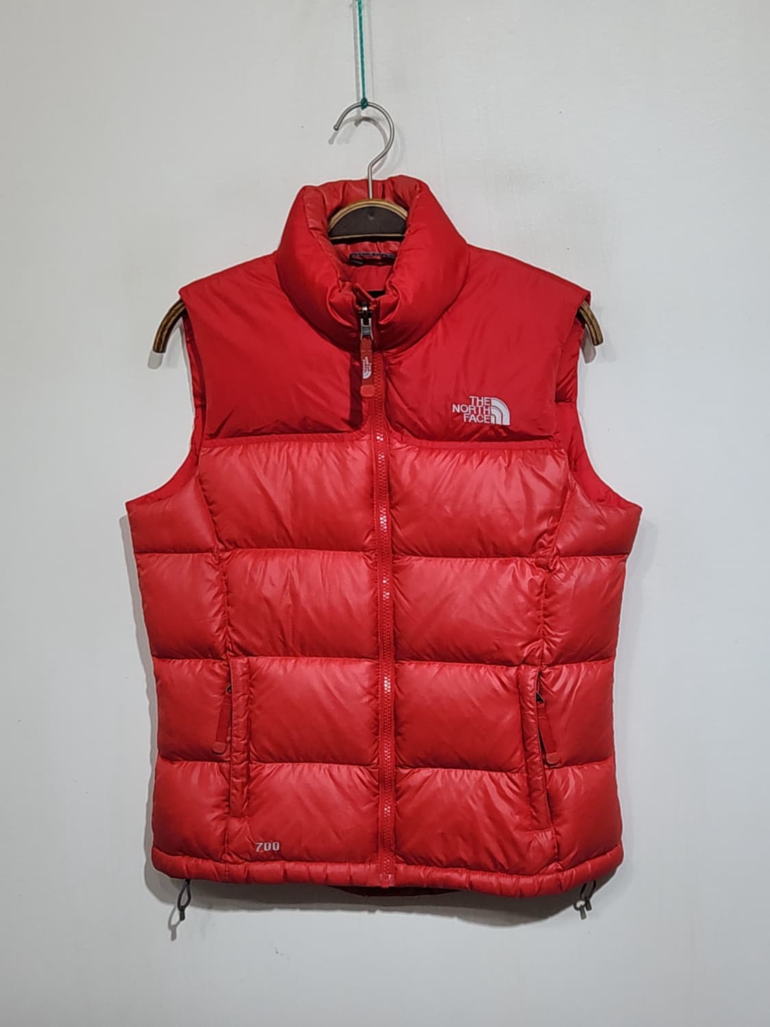 (M) 노스페이스 눕시 패딩조끼 빨강 거위털 700 구스다운 베스트  상품이미지1