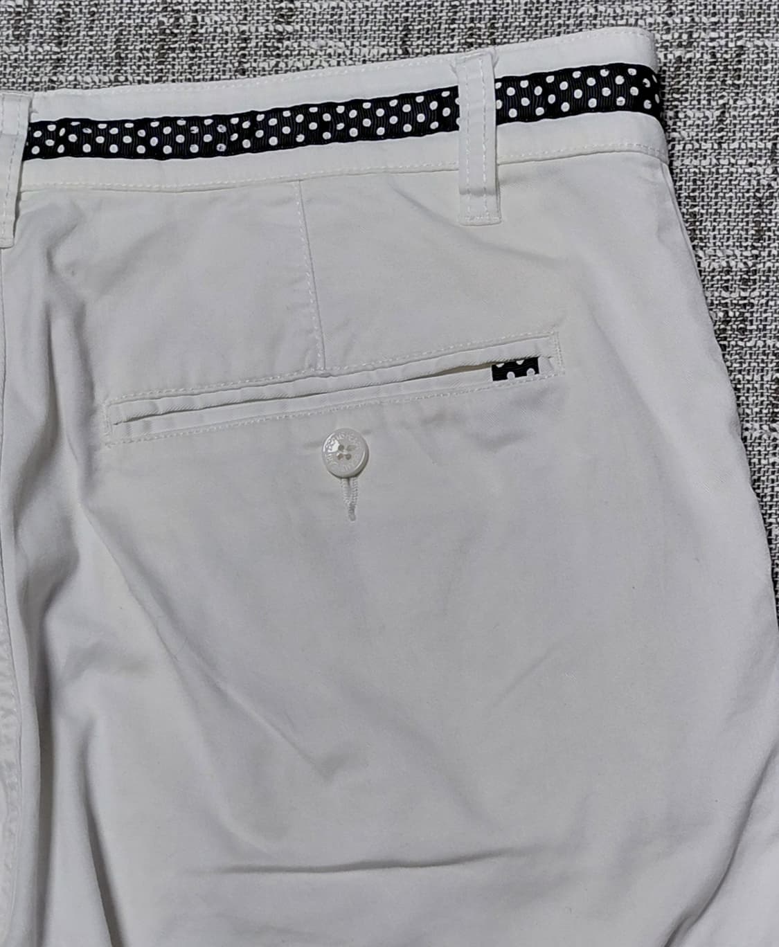 [M] 빔즈 하트(BEAMS HEART) 도트 포인트 화이트 반바지 상품이미지7