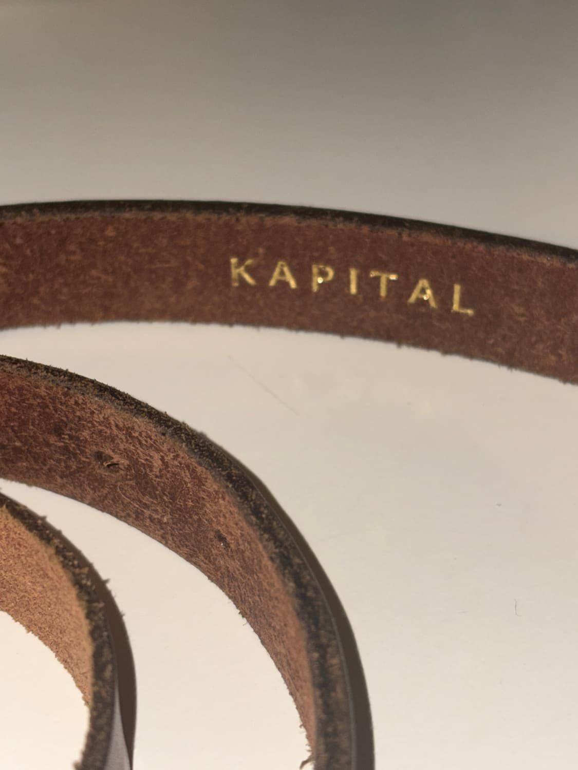 KAPITAL 캐피탈 브라운 레더 빈티지 벨트 상품이미지3