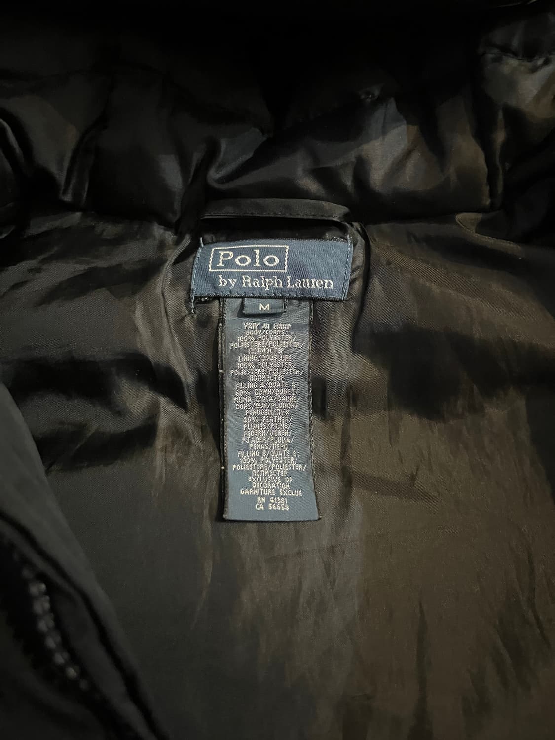 폴로 빅포니 패딩조끼 블랙 상품이미지2