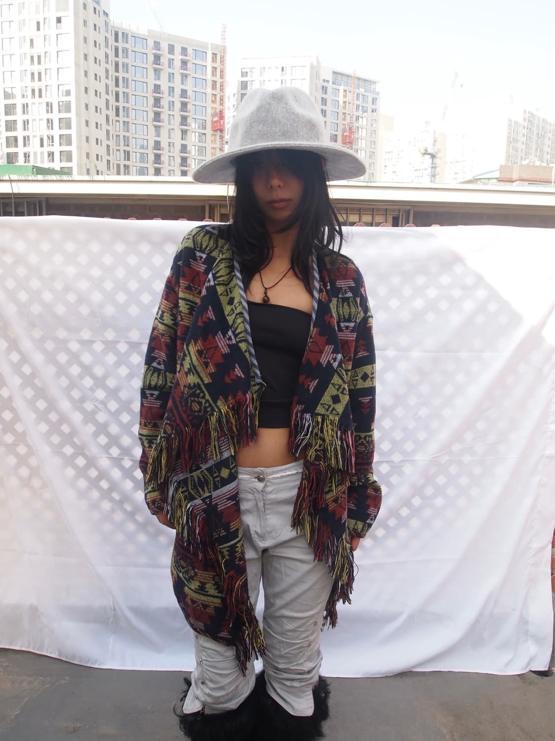 LAP 에스닉 판초 자켓 상품이미지1