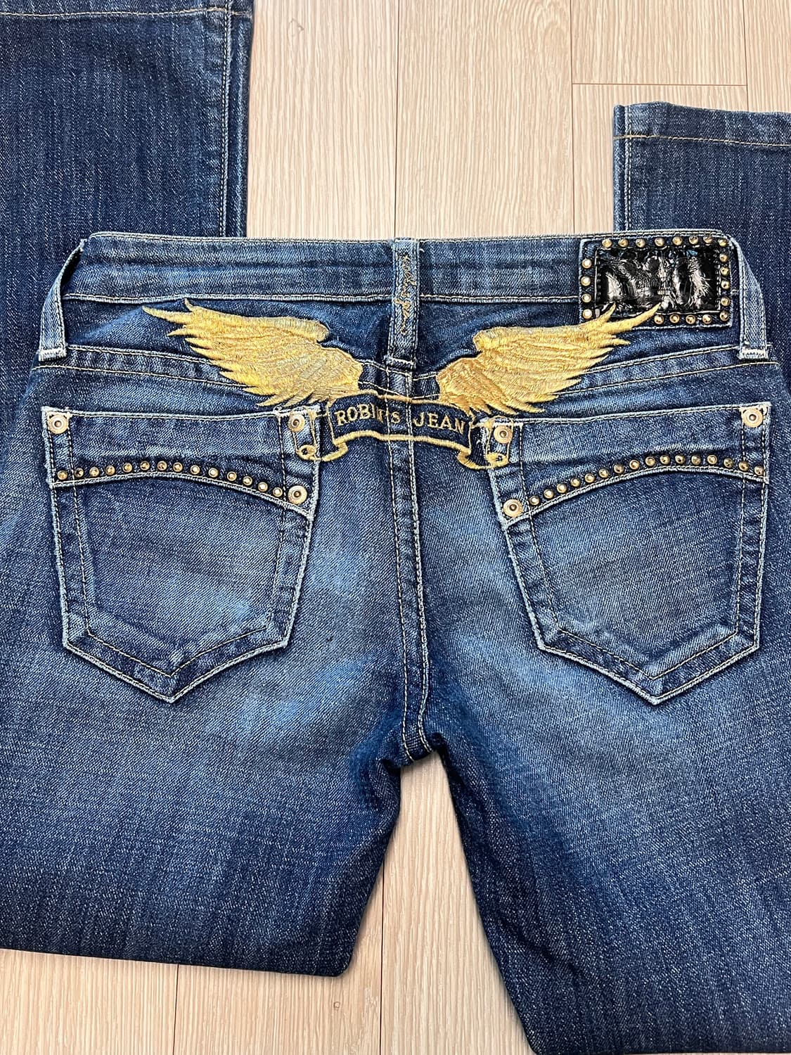 90s Robins jean 로빈스진 윙 디테일 날개 로우라이즈 부츠컷 상품이미지1
