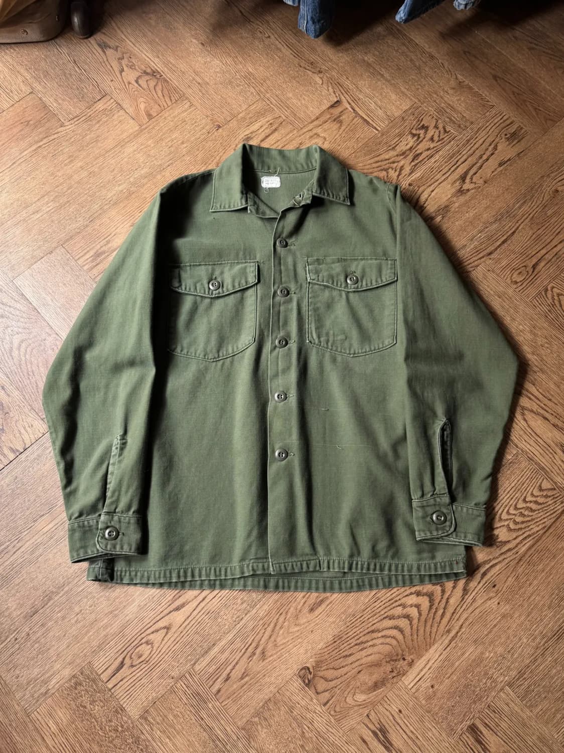 [M]70's 오리지널 U.S ARMY OG-107 밀리터리 셔츠 상품이미지1