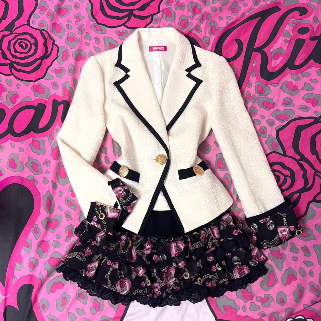 MA*RS마즈 블랙핑크 퍼퓸 셋업 히메 오네갸루 핀터대장 일본빈티지109 상품이미지1