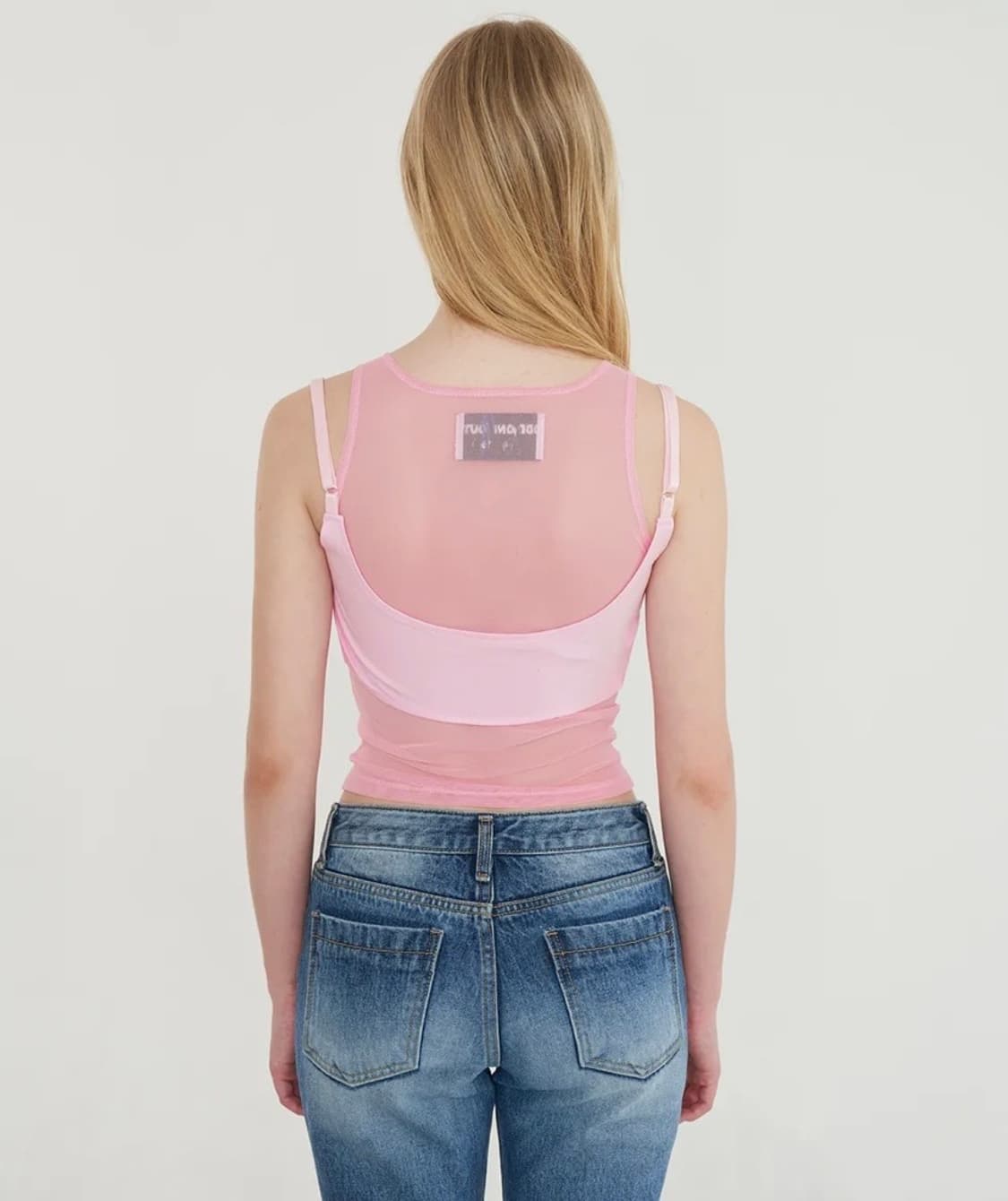 오드원아웃 레이어드 메쉬 슬리브리스 상품이미지5