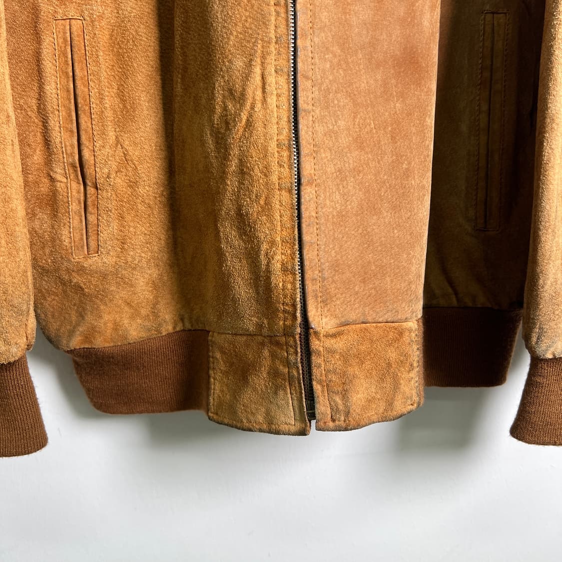 VTG 빈티지 브라운 스웨이드 봄버 자켓 L 상품이미지5