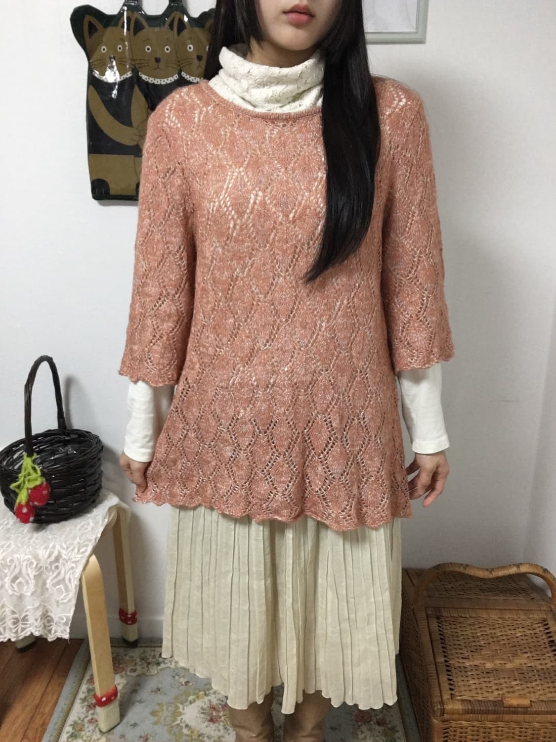 Lace Knit Dress 상품이미지2