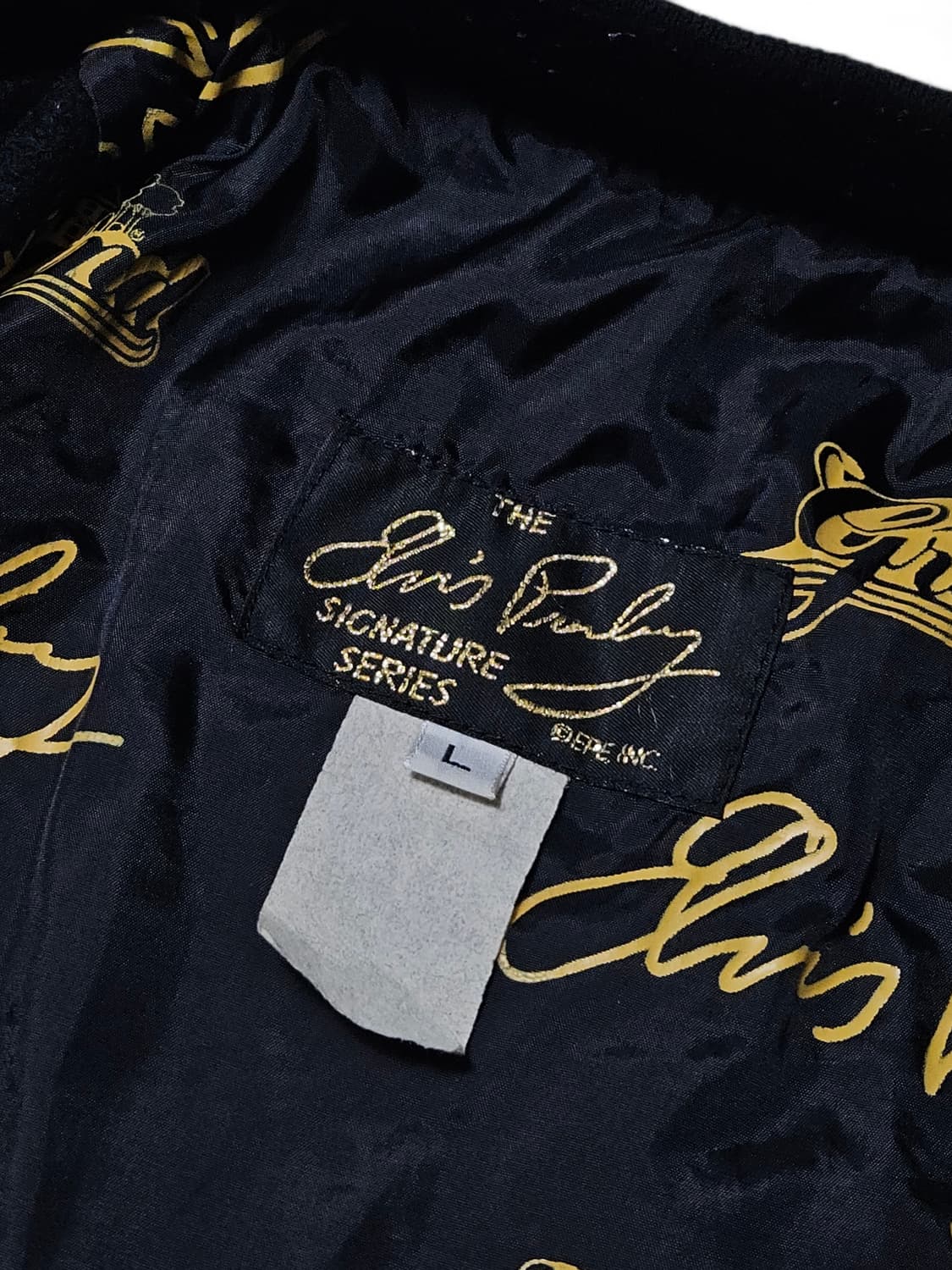 1990's 엘비스 프레슬리 암레더 바시티 자켓 L 상품이미지6