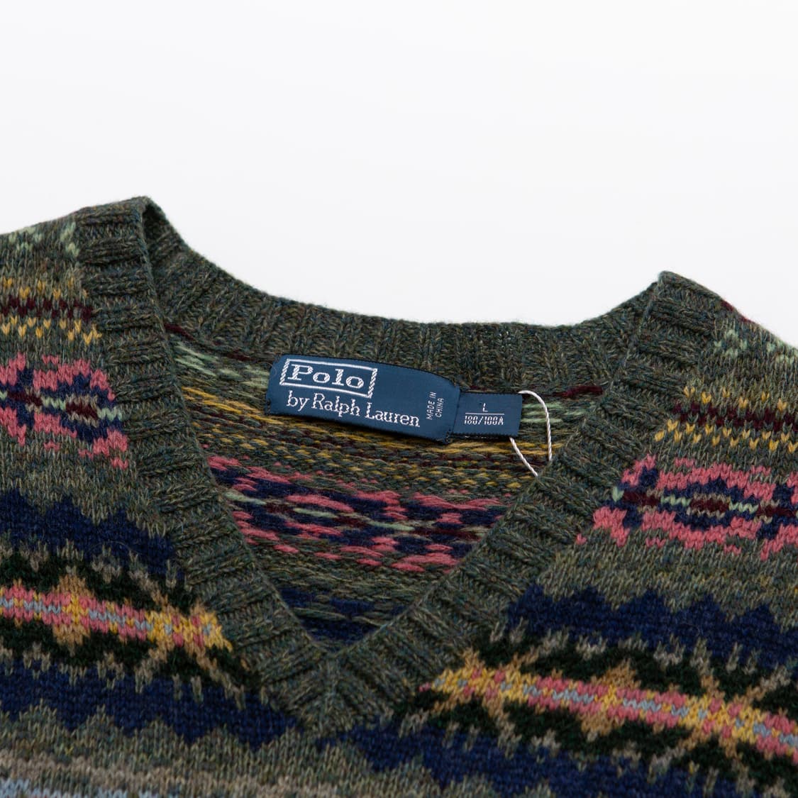 폴로 랄프로렌 알파카 울 페어아일 니트 스웨터 그린 상품이미지2