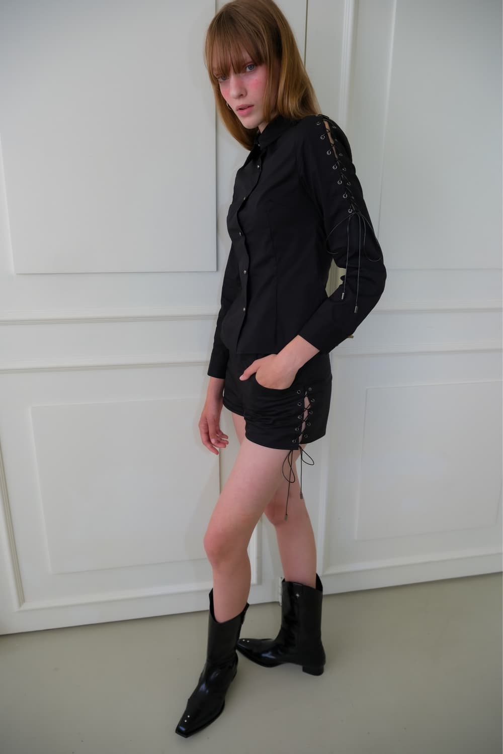 LOSESLEEPOVER Corset silver tip Blouse  상품이미지4