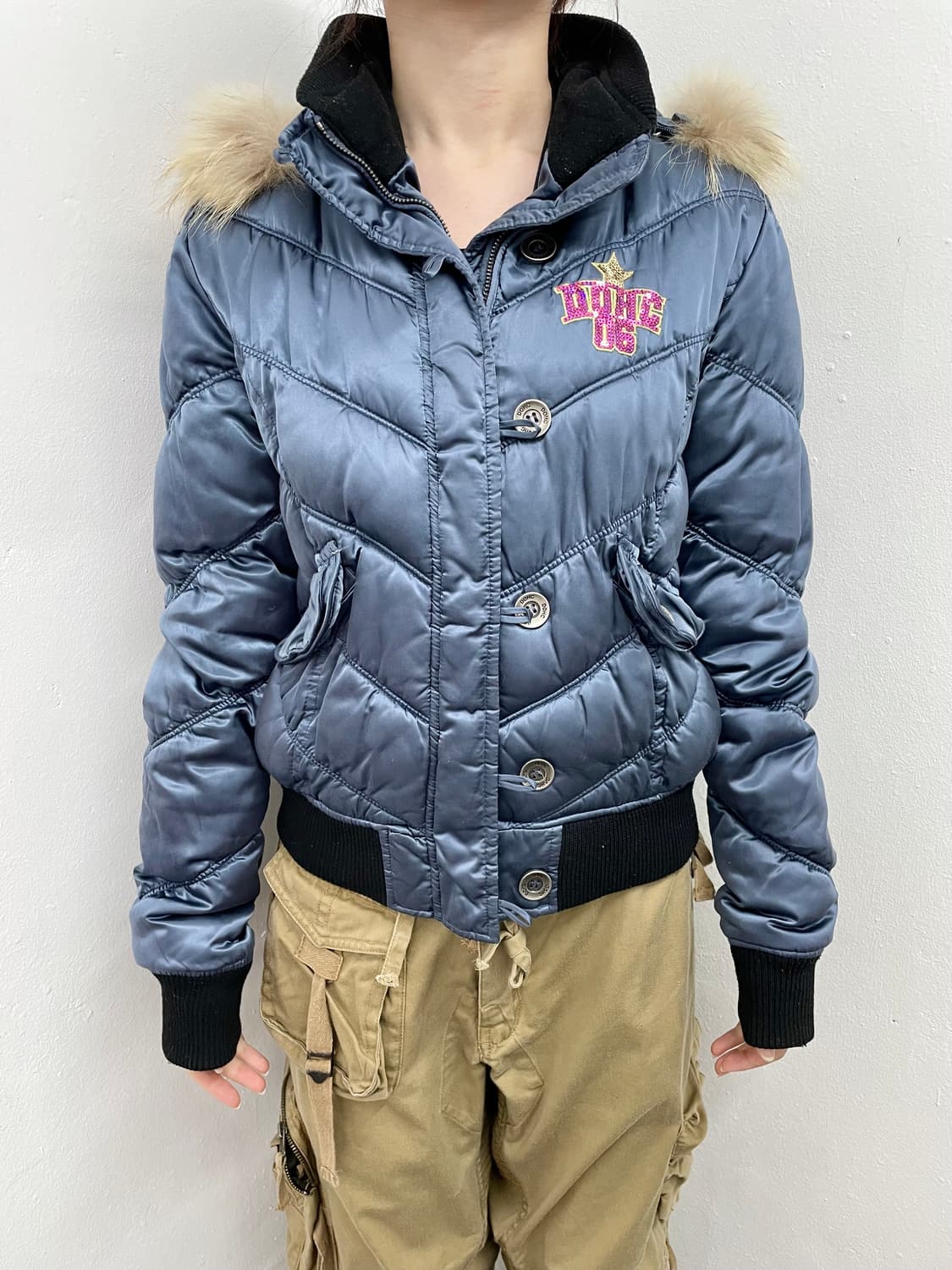 DOHC y2k 새틴 퀼팅 패딩 상품이미지3