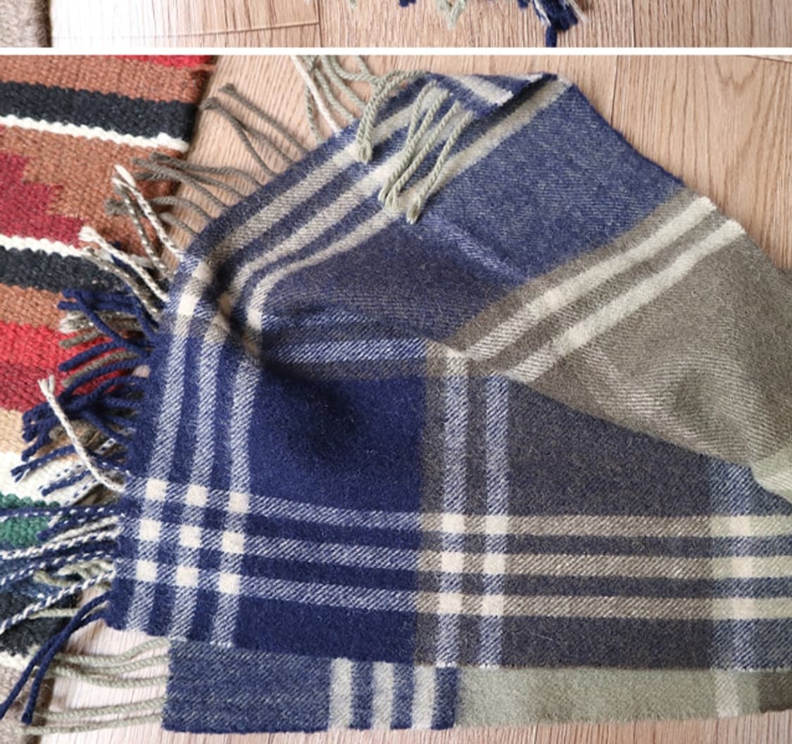 barbour 바버  울 캐시미어 체크 롱 머플러  

 상품이미지3