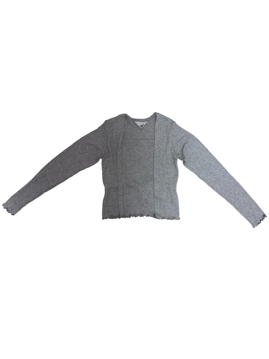 ELIN CARDIGAN LAYER TEE - GREY 상품이미지1