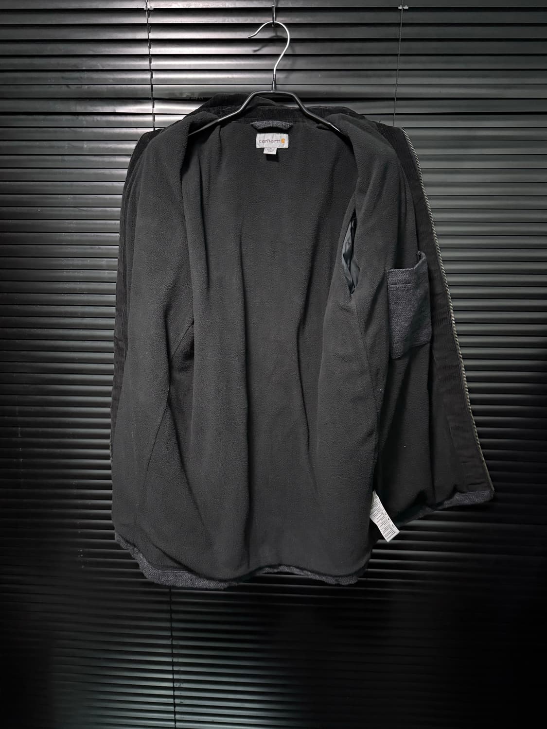 칼하트 기모 워크 자켓 차콜 다크그레이 블랙 골덴 코듀로이 카라 S 90 상품이미지7