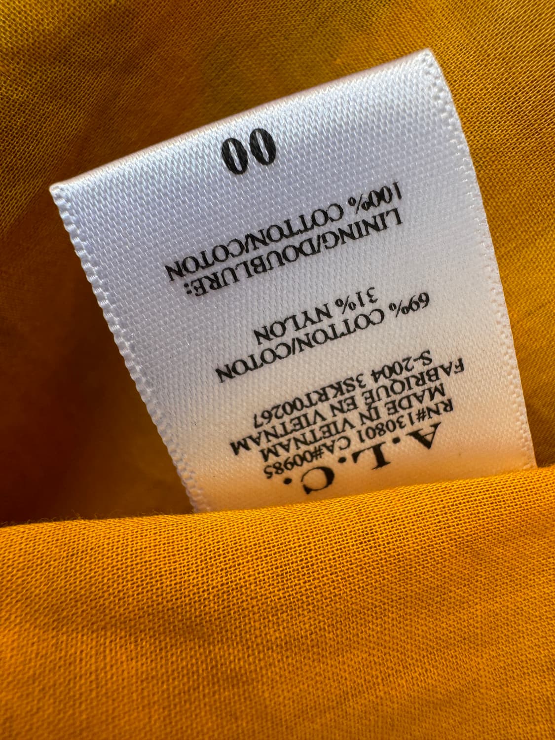 새상품 A.L.C. 랩 스커트 00사이즈 (44사이즈)옐로우 플라워 패턴 상품이미지6