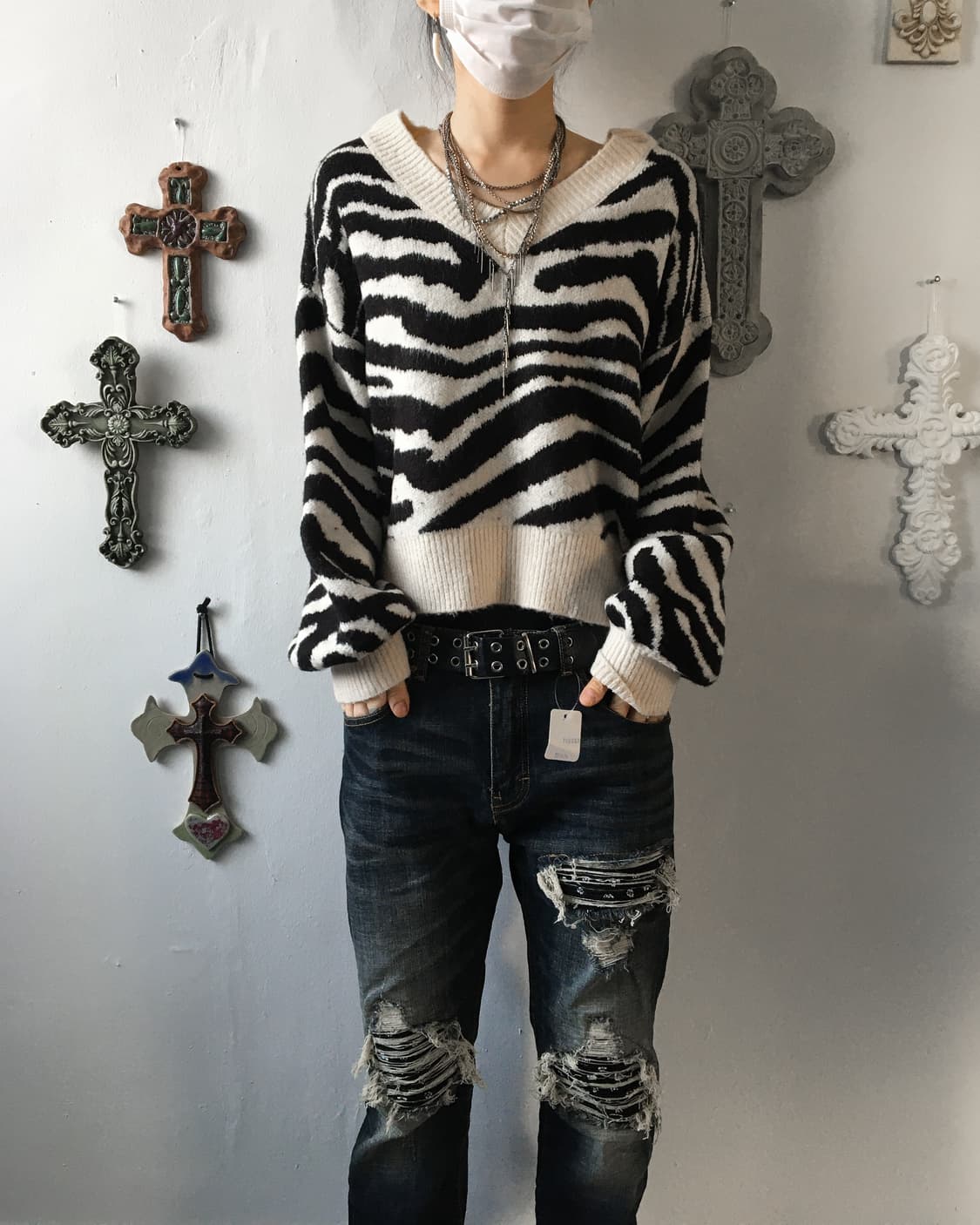 Pattern point knit 상품이미지1