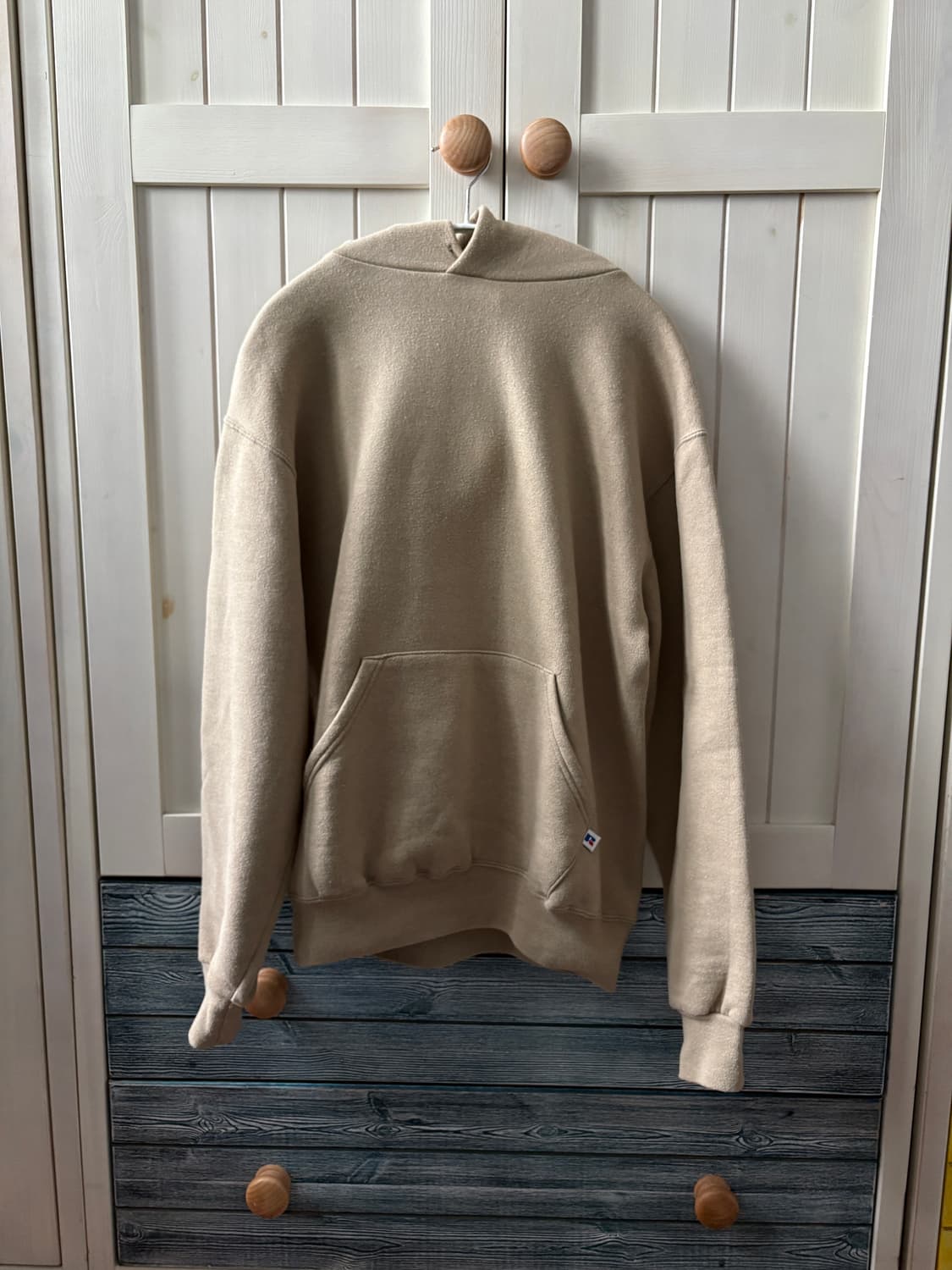 80s 미제 usa 러셀 후드 베이지 라지 사이즈 L 상품이미지1