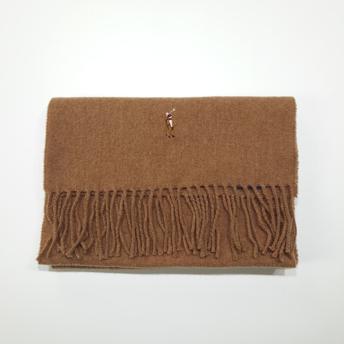 MX408 폴로 이태리판 울 포니자수 카멜 머플러 목도리 상품이미지7