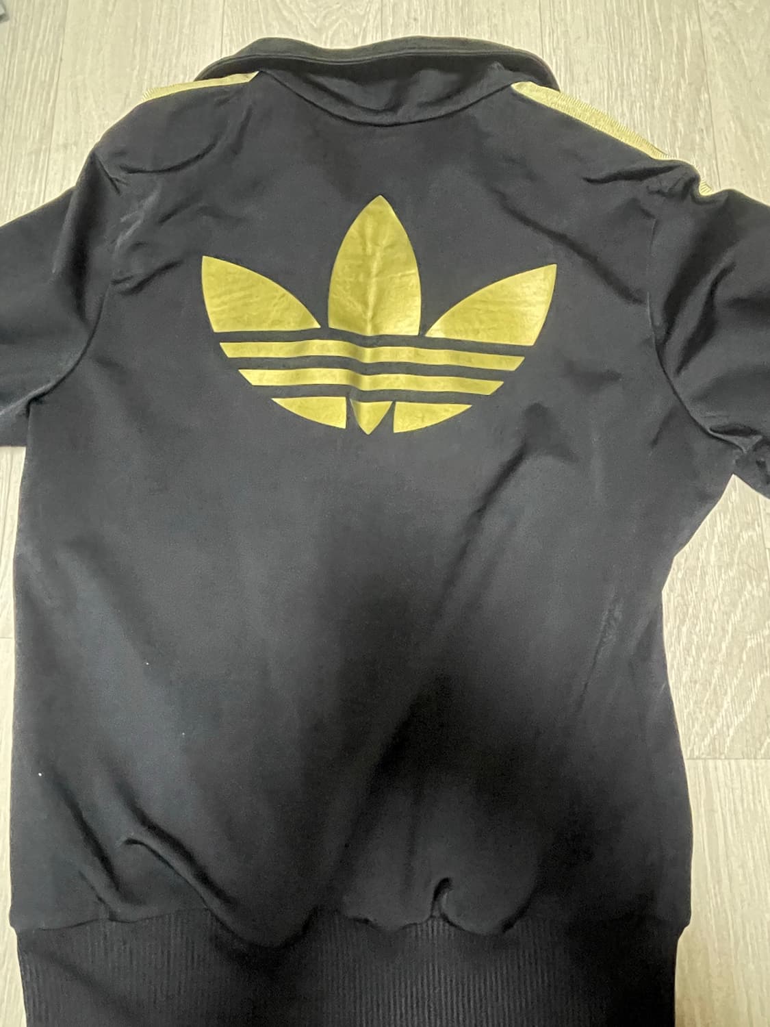 S 아디다스 파이어버드 져지 빅로고 트랙탑 검골 금장 상품이미지2