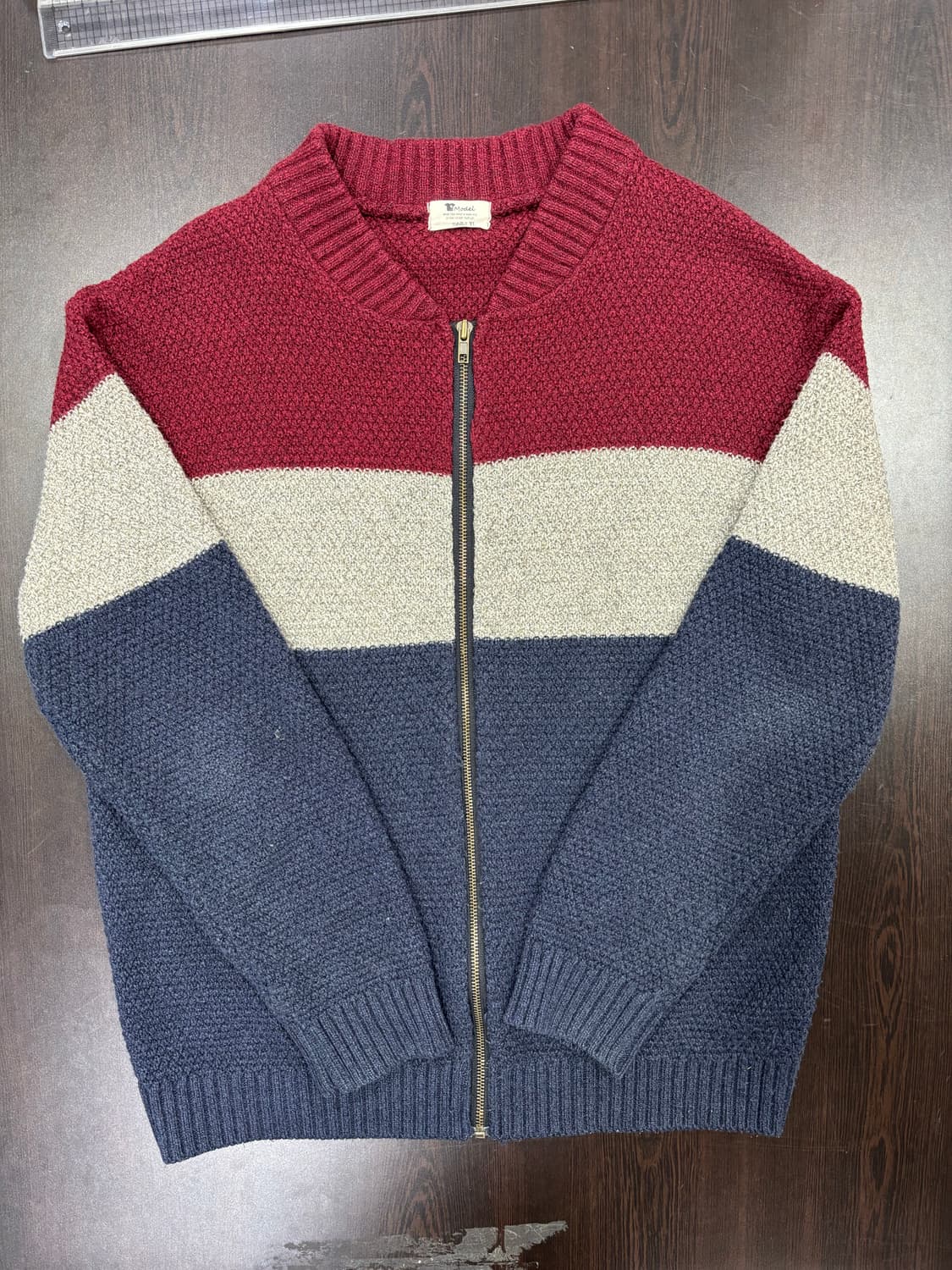 단가라 니트 집업 가디건 상품이미지2