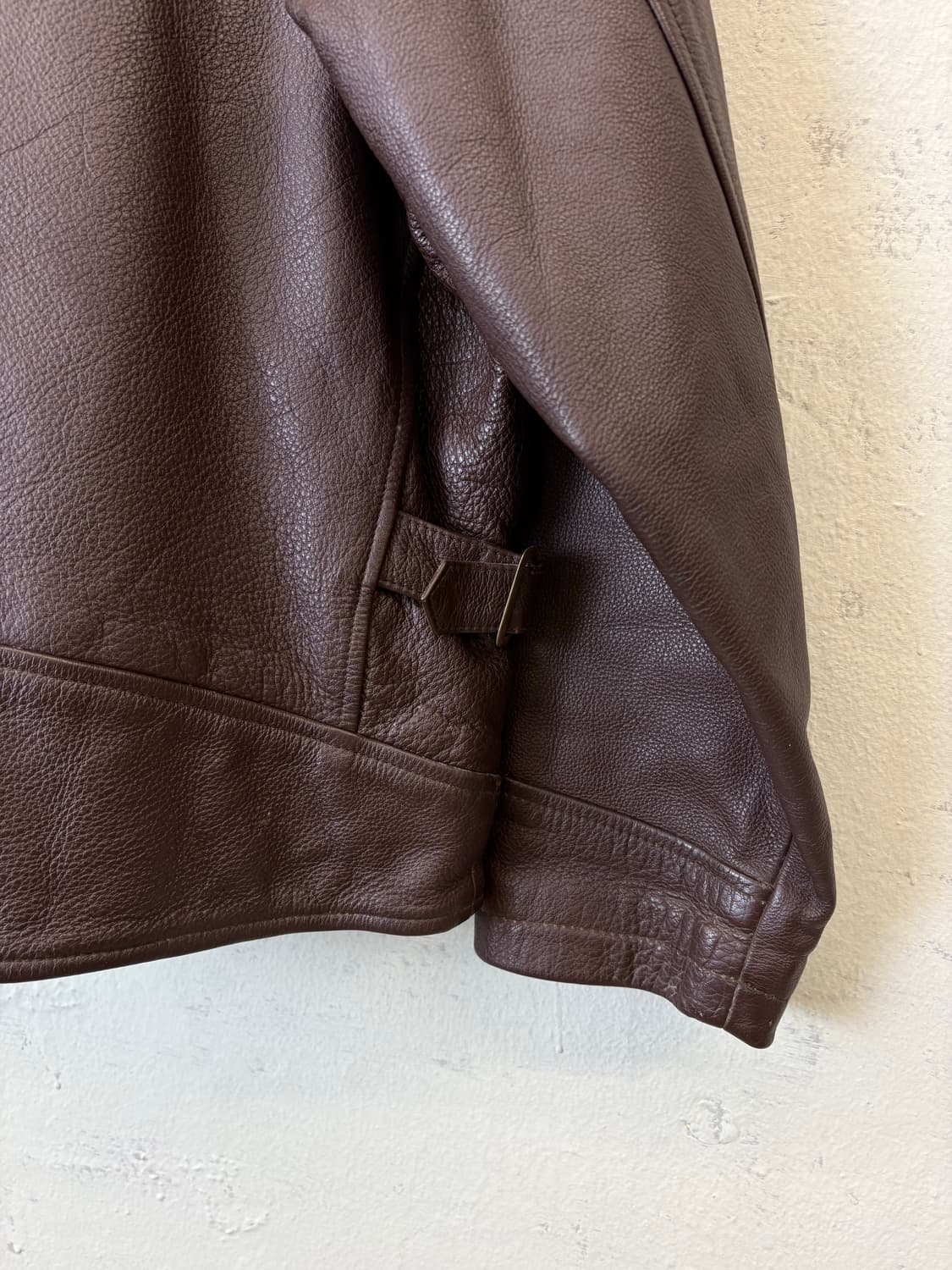 빈티지 소가죽 포켓 레더 자켓 브라운 상품이미지6