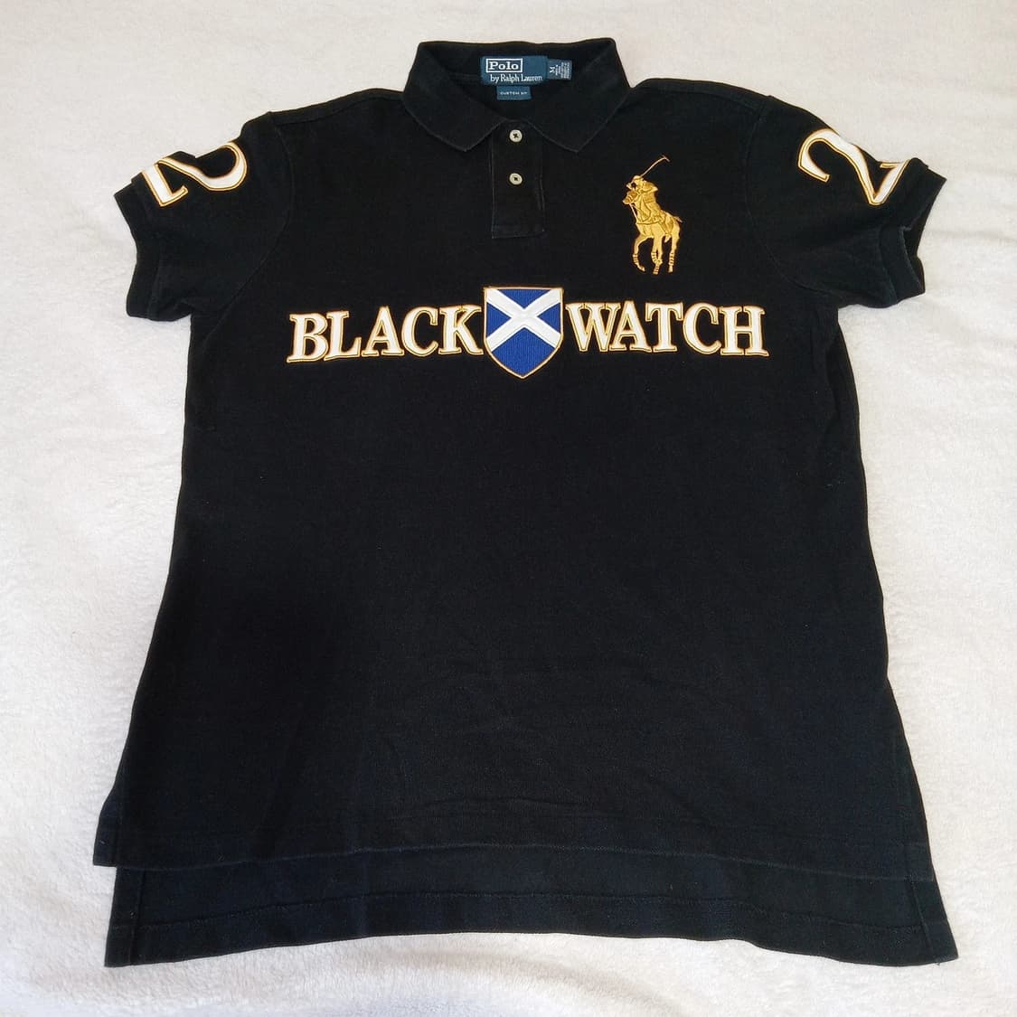 폴로 랄프로렌 블랙 워치 빅포니 카라티 블랙 골드 상품이미지1