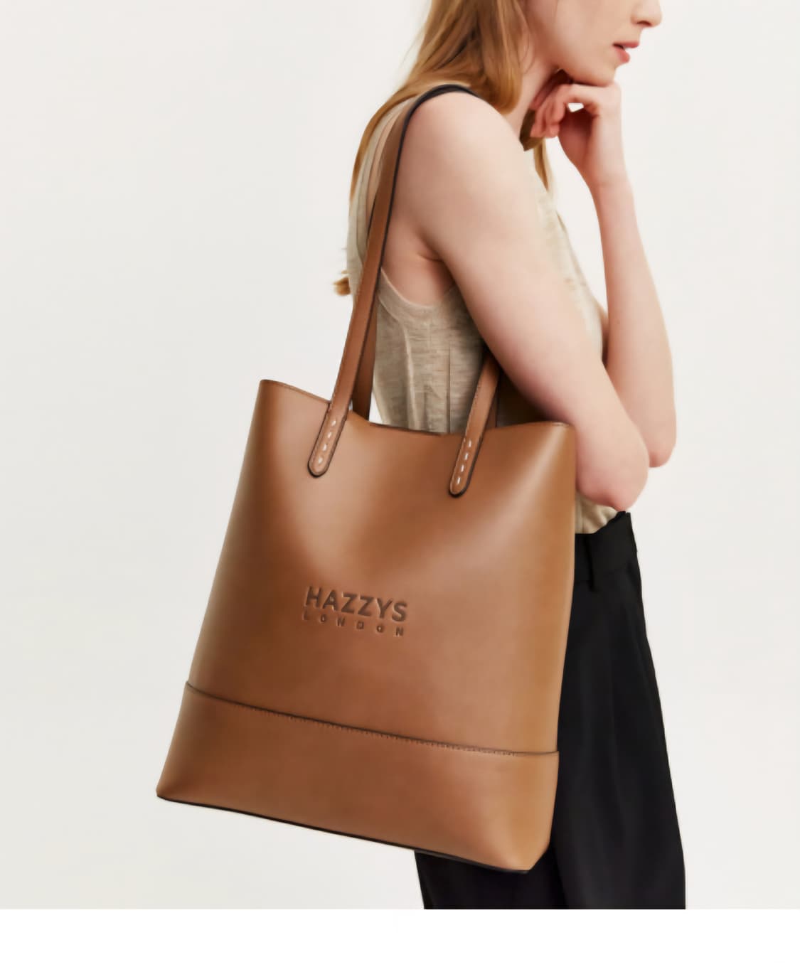 헤지스 로고 가죽 숄더백 상품이미지1